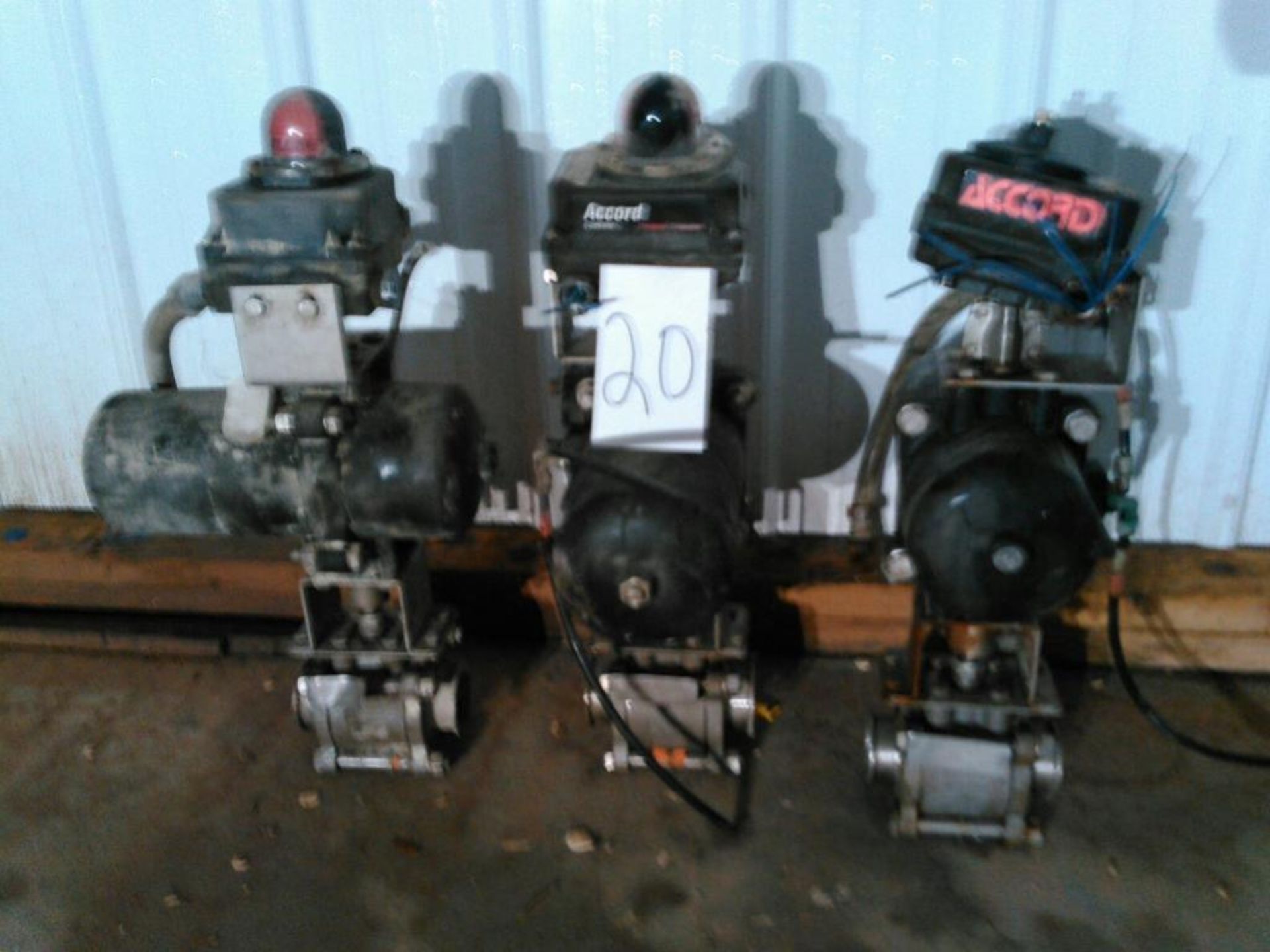 (3) Jamesbury Air Activated Valves