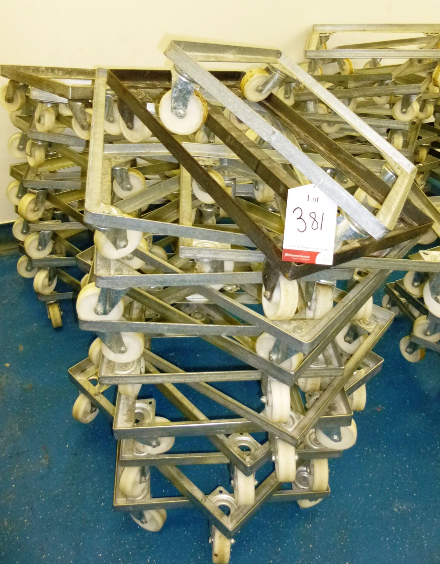 24 x Mobile Steel Dolly Trolleys