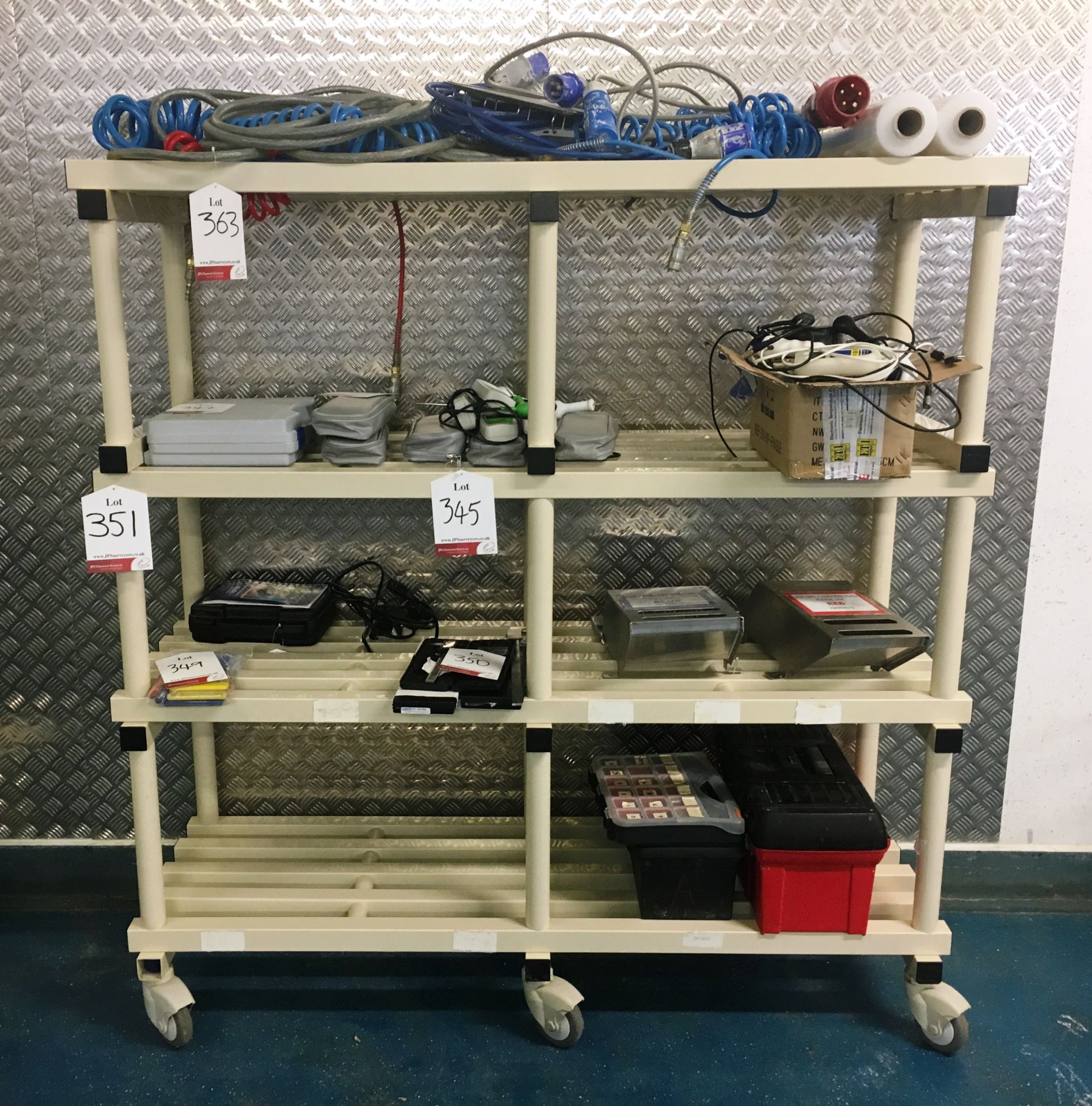 Mobile 2 Bay/ 4 Tiered Hygiene Rack Unit