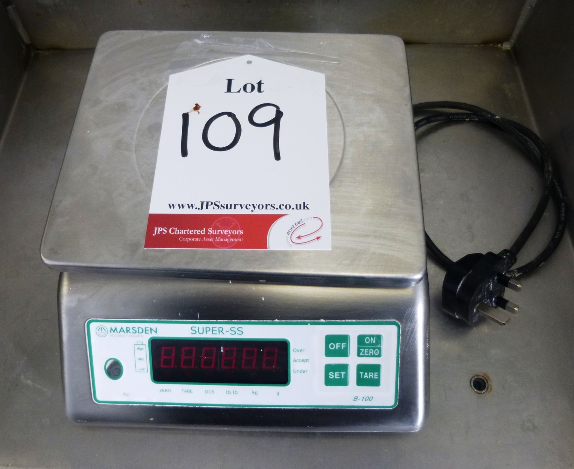 Marsden B-100 Battery Operated Waterproof Bench Scale