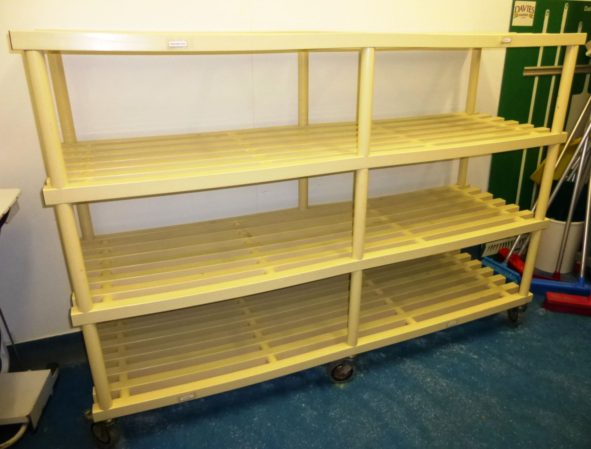 3 x Racks of Hygienic Modular Plastic Shelving