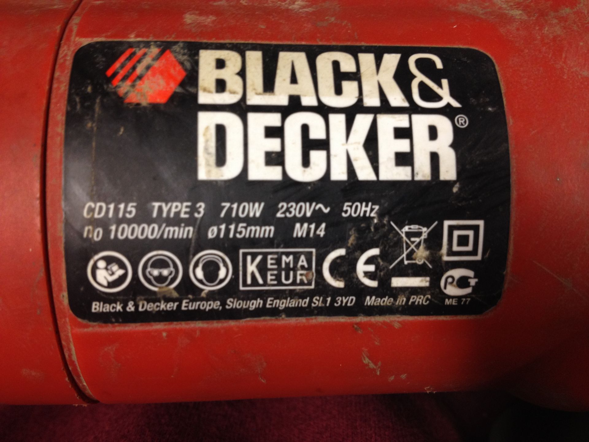 1 x Black and Decker angle Grinder - Image 2 of 2