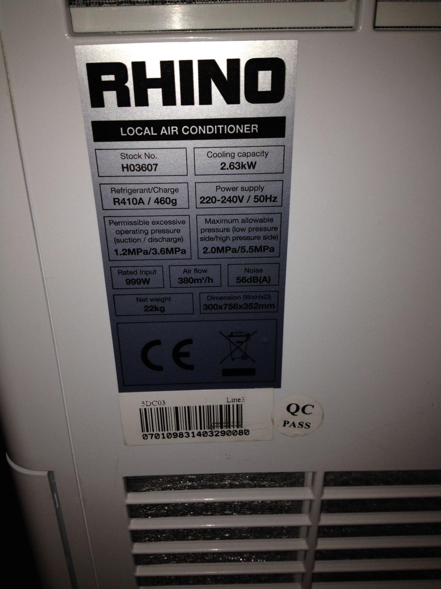 Rhino Local Air Conditioner - Image 4 of 5