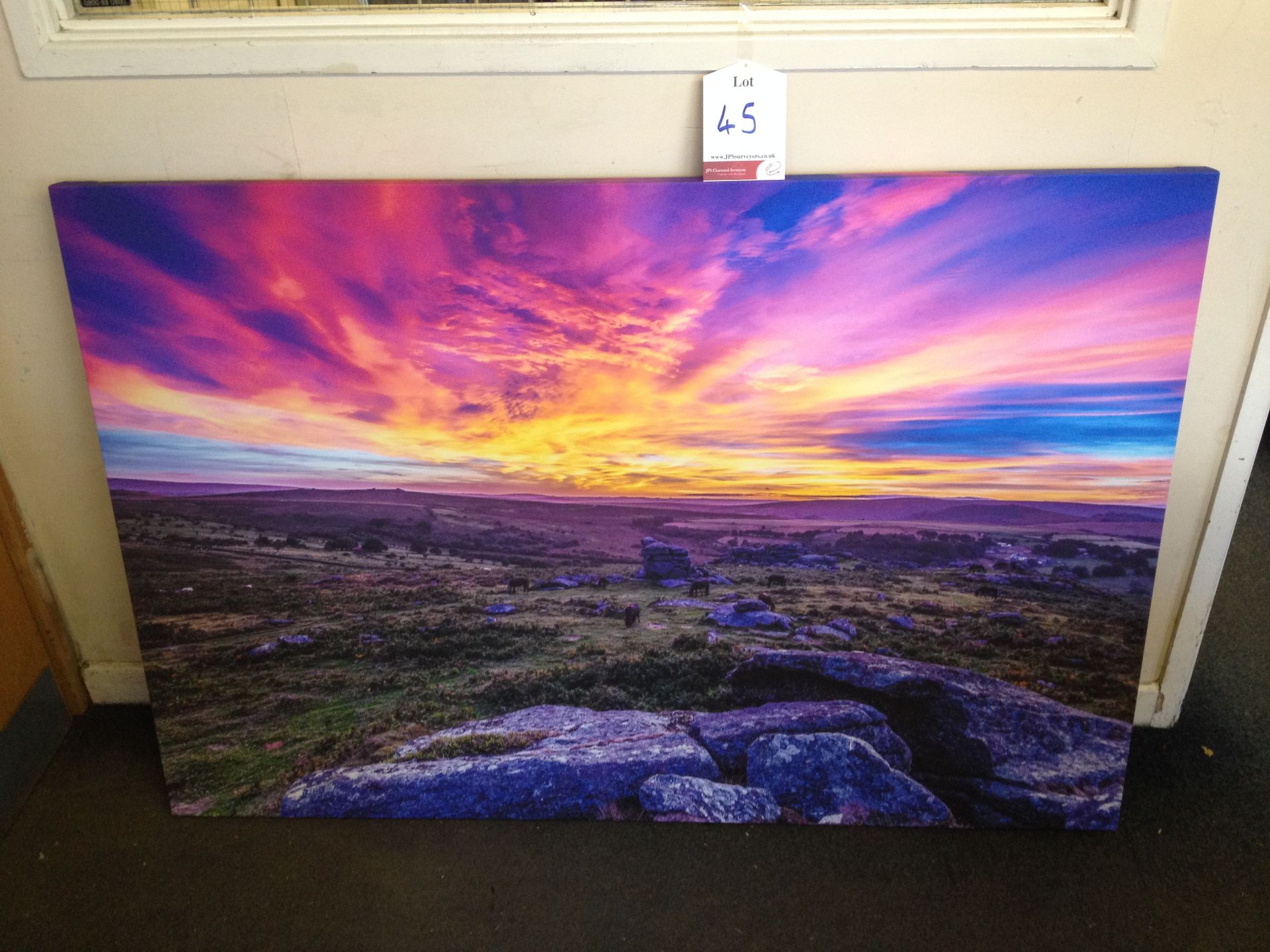 Purple Sunset Canvas Print Size: 152 x 102cm