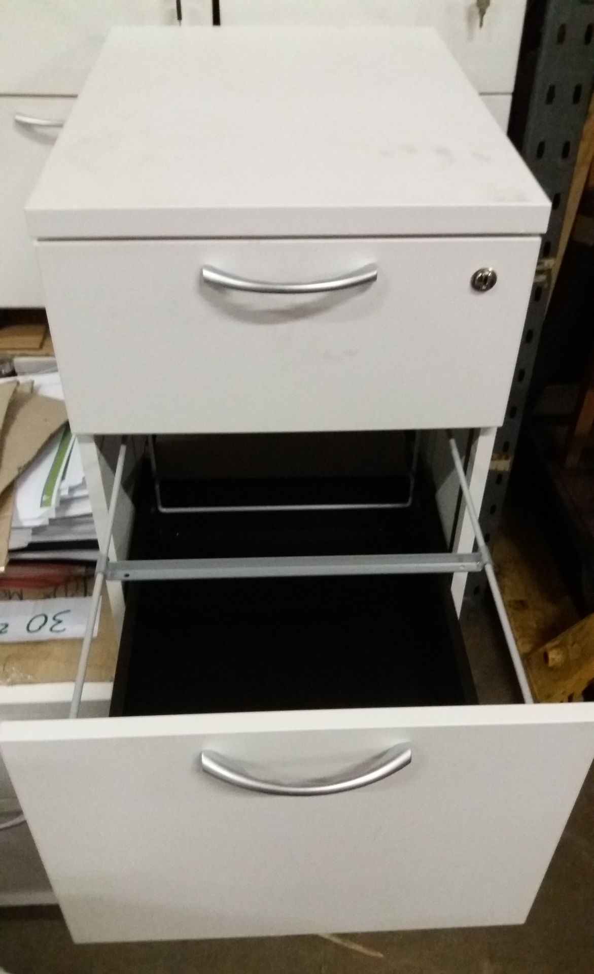 6 Person Office Work Station with 6 x 2 drawer under desk filing cabinets (dismantled) - Image 14 of 22