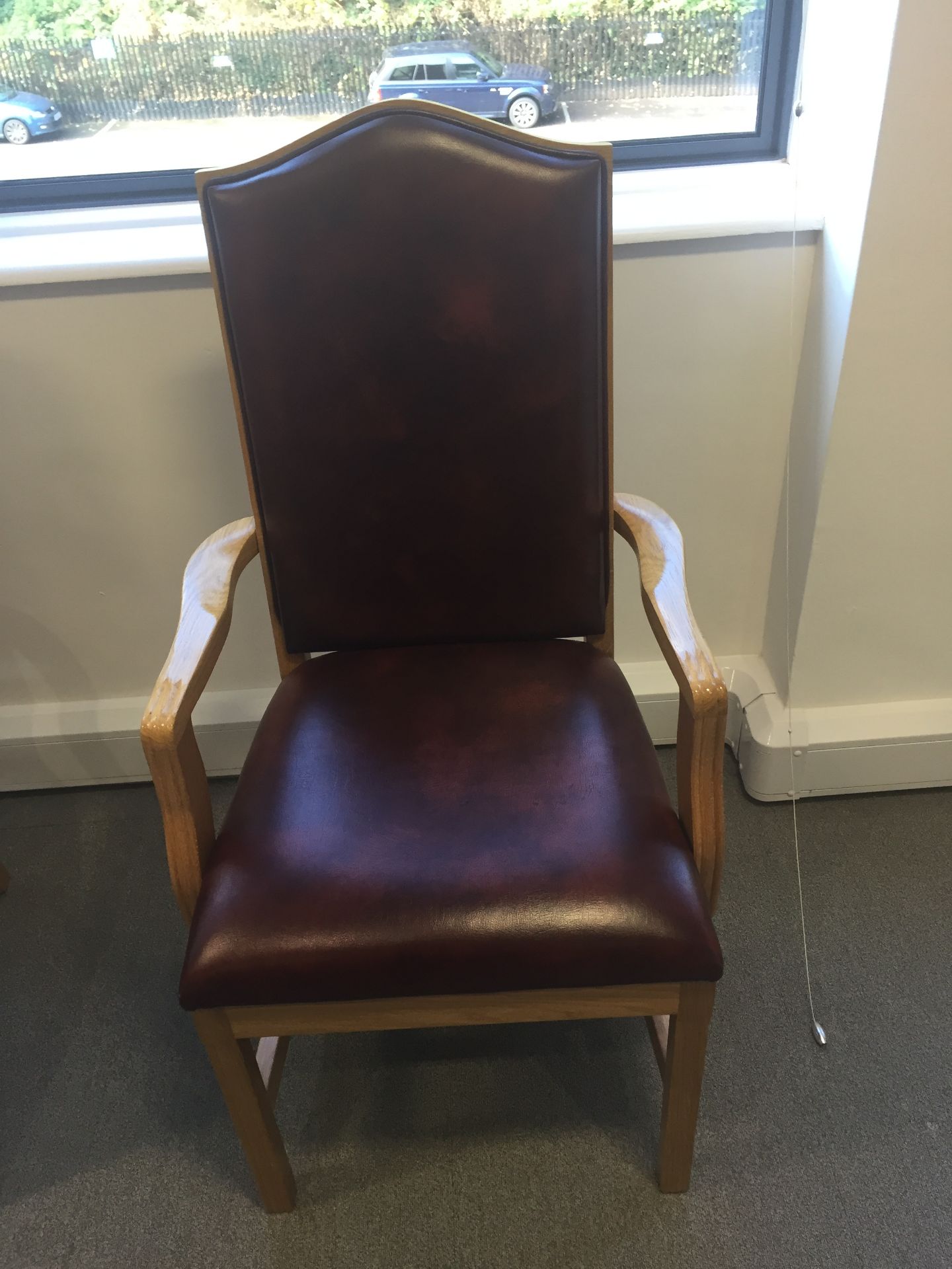 Boardroom Table 3.5m x 1.4m (dismantled) and 12 x M2 Mayfair armchairs to match light rust - Image 20 of 53