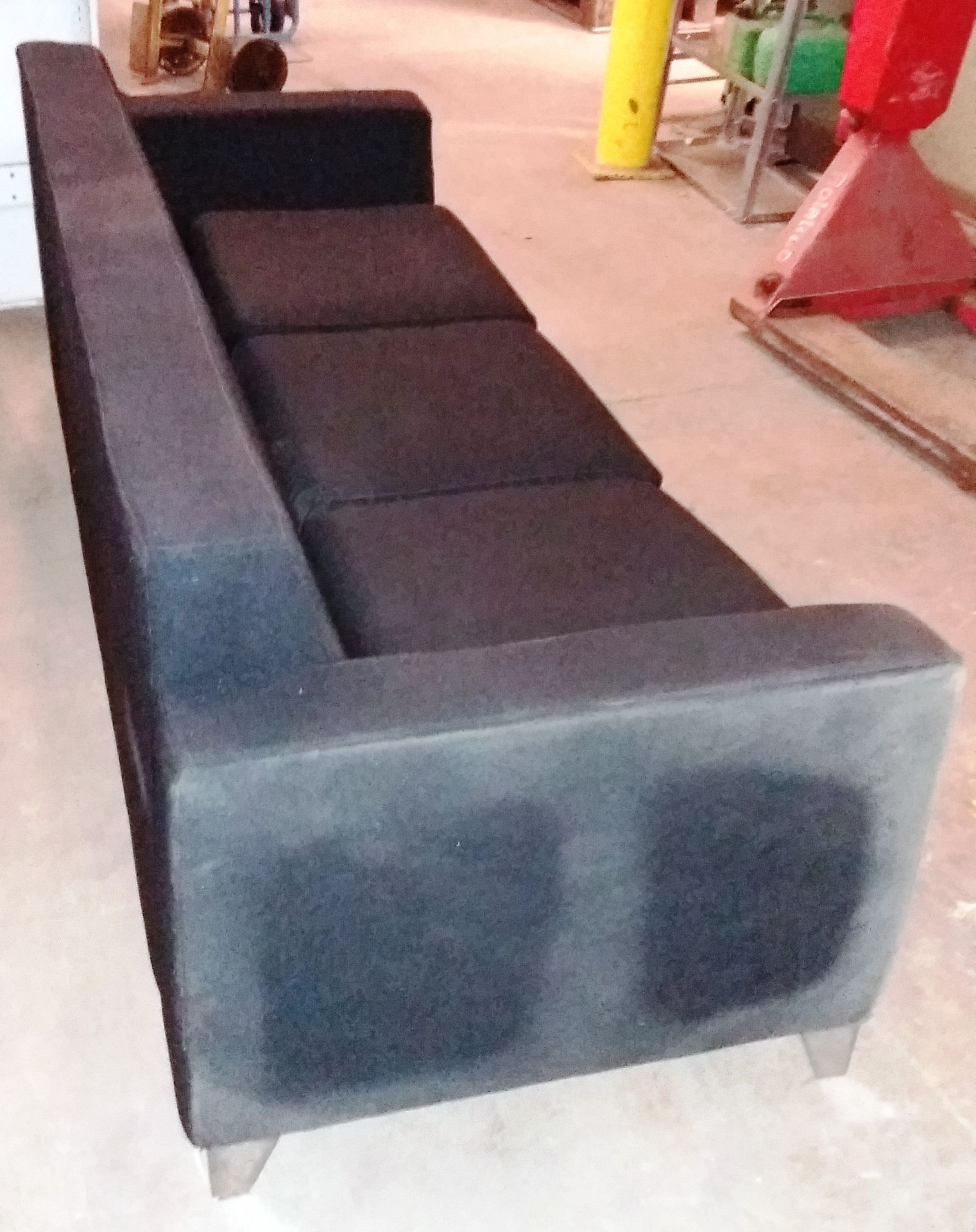 3 Seat Synergy Black Fabric Sofa - Image 9 of 10