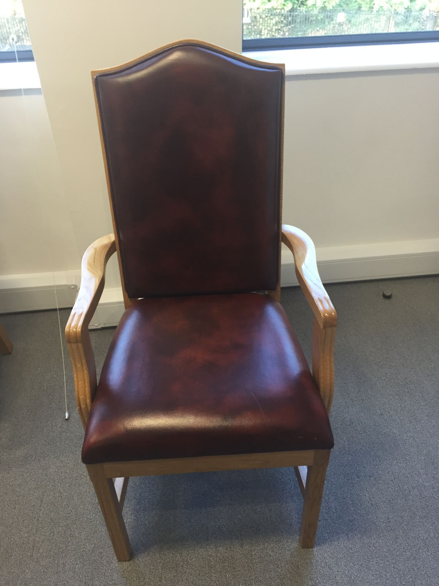 Boardroom Table 3.5m x 1.4m (dismantled) and 12 x M2 Mayfair armchairs to match light rust - Image 21 of 53