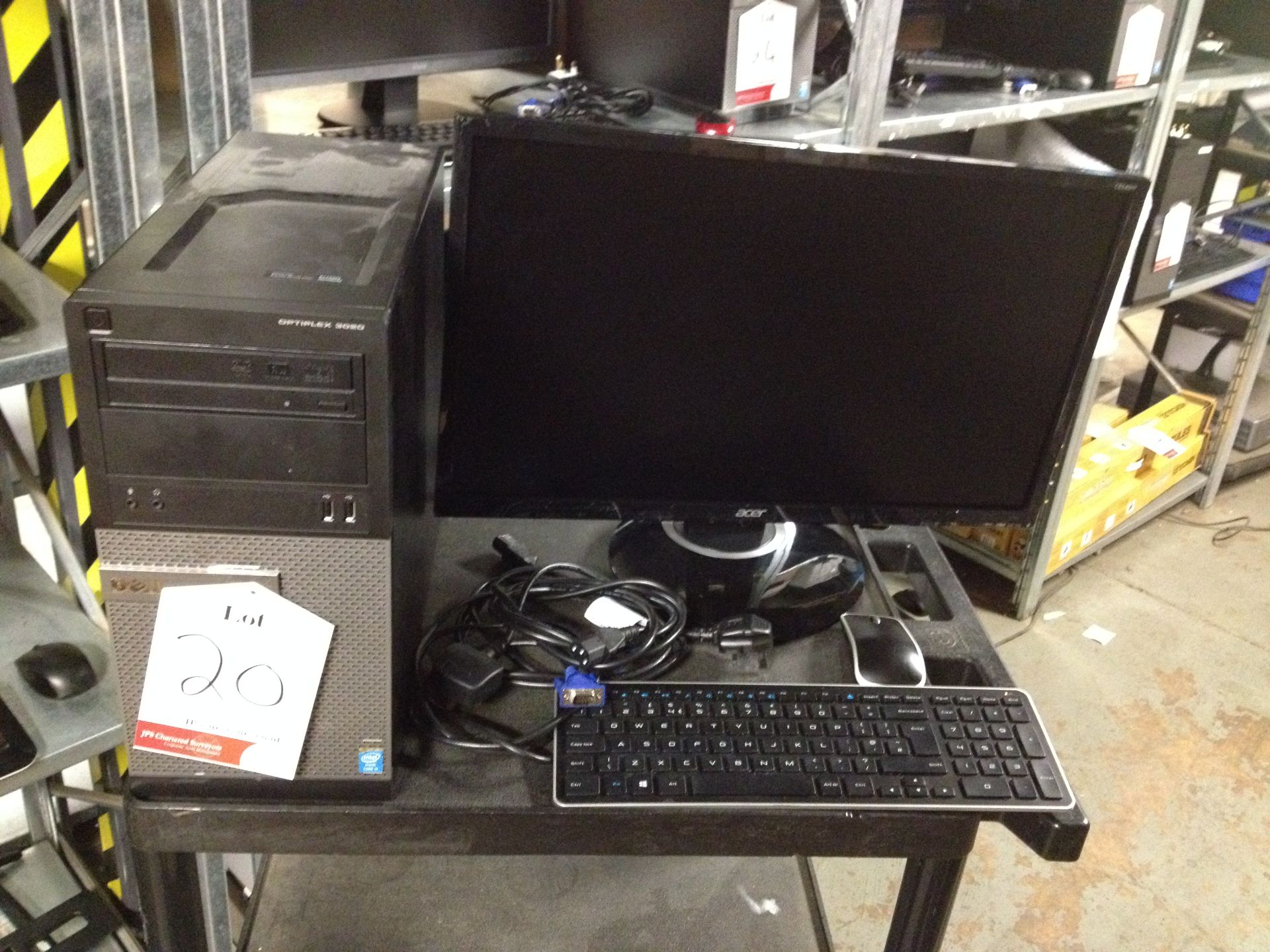 Dell desktop PC Model: D15M Optiplex3020 with monitor, keyboard and mouse