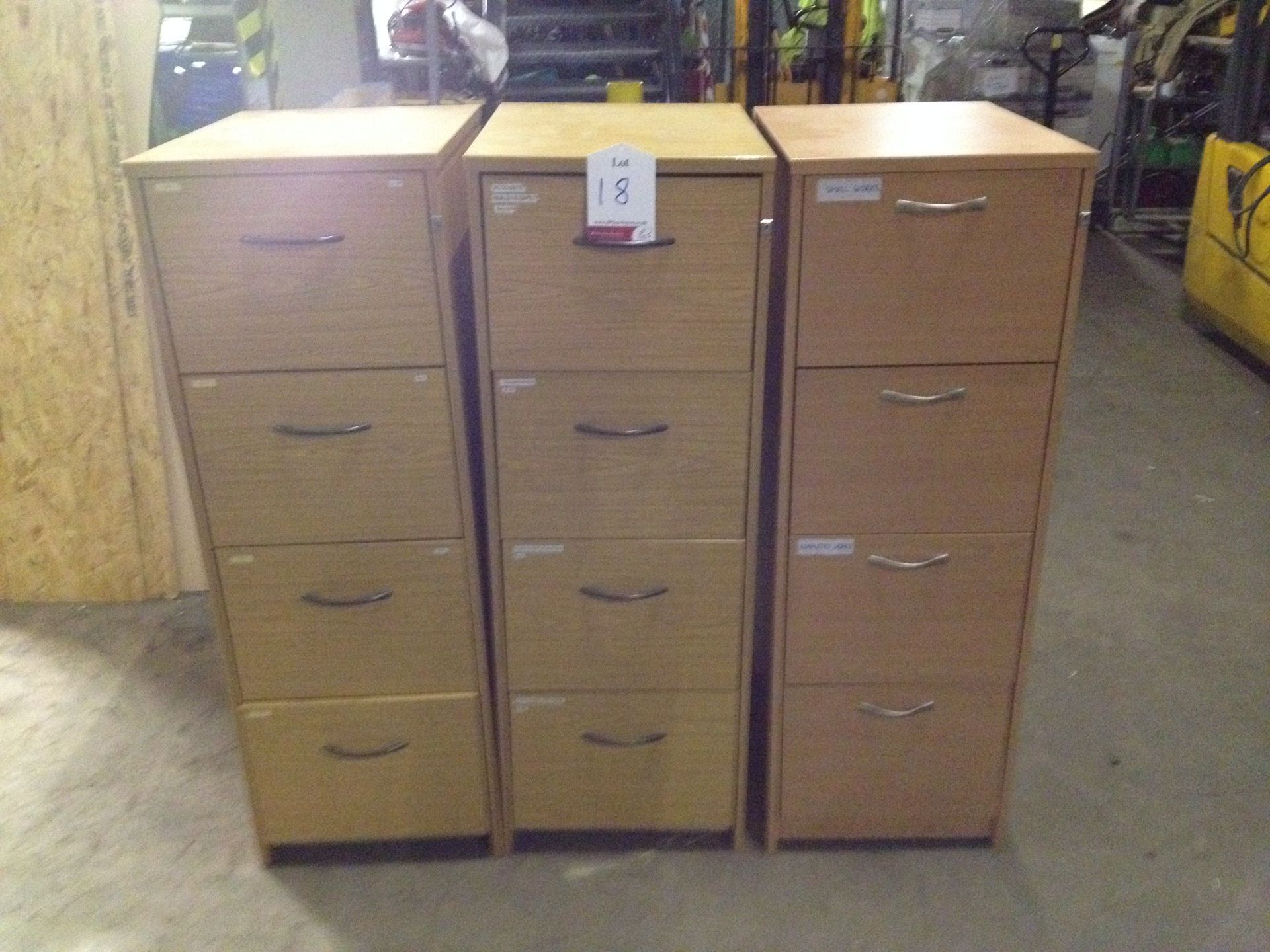 3 x 4 Drawer Vertical Wood Effect Filing Cabinets