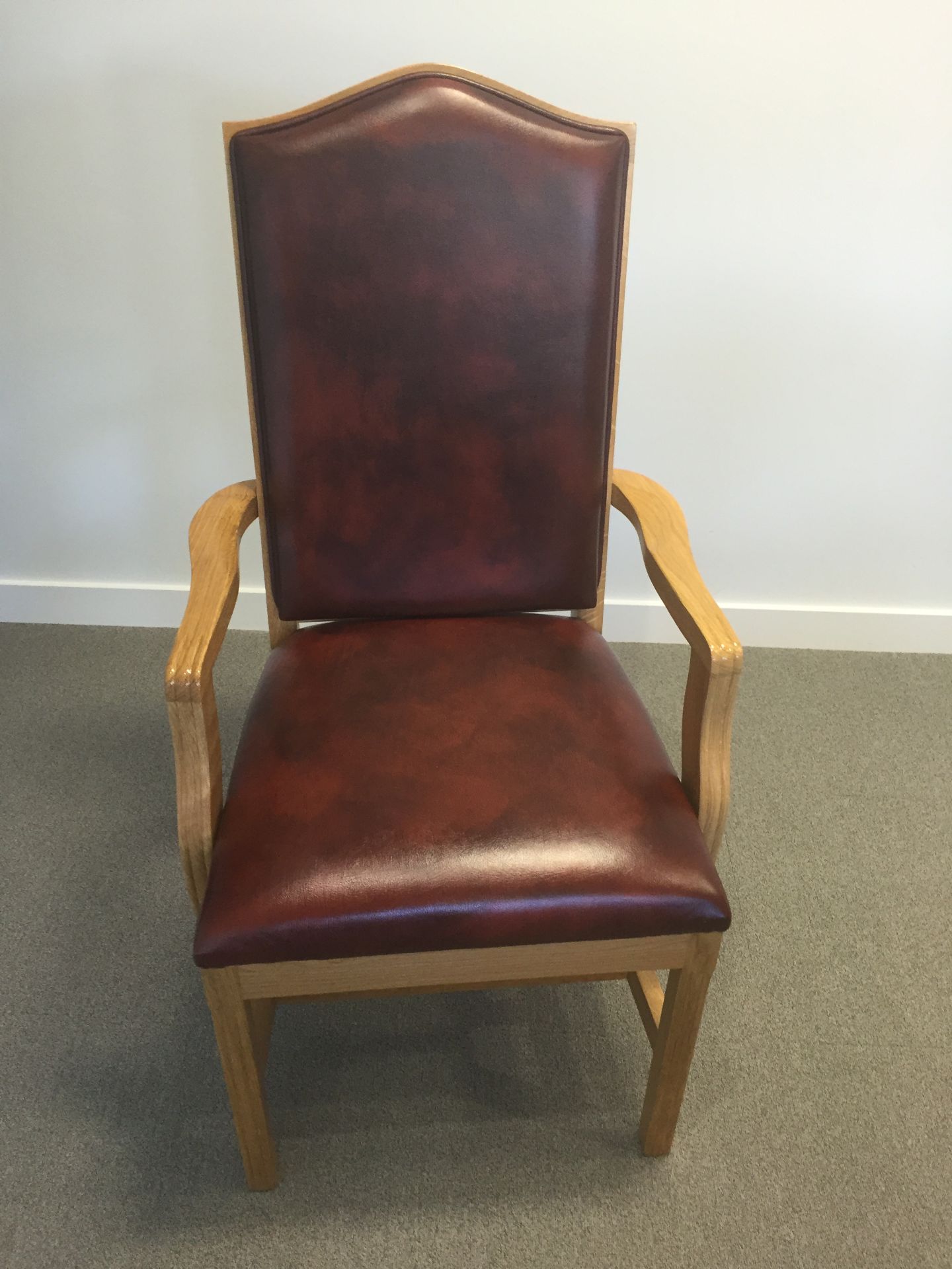 Boardroom Table 3.5m x 1.4m (dismantled) and 12 x M2 Mayfair armchairs to match light rust - Image 11 of 53