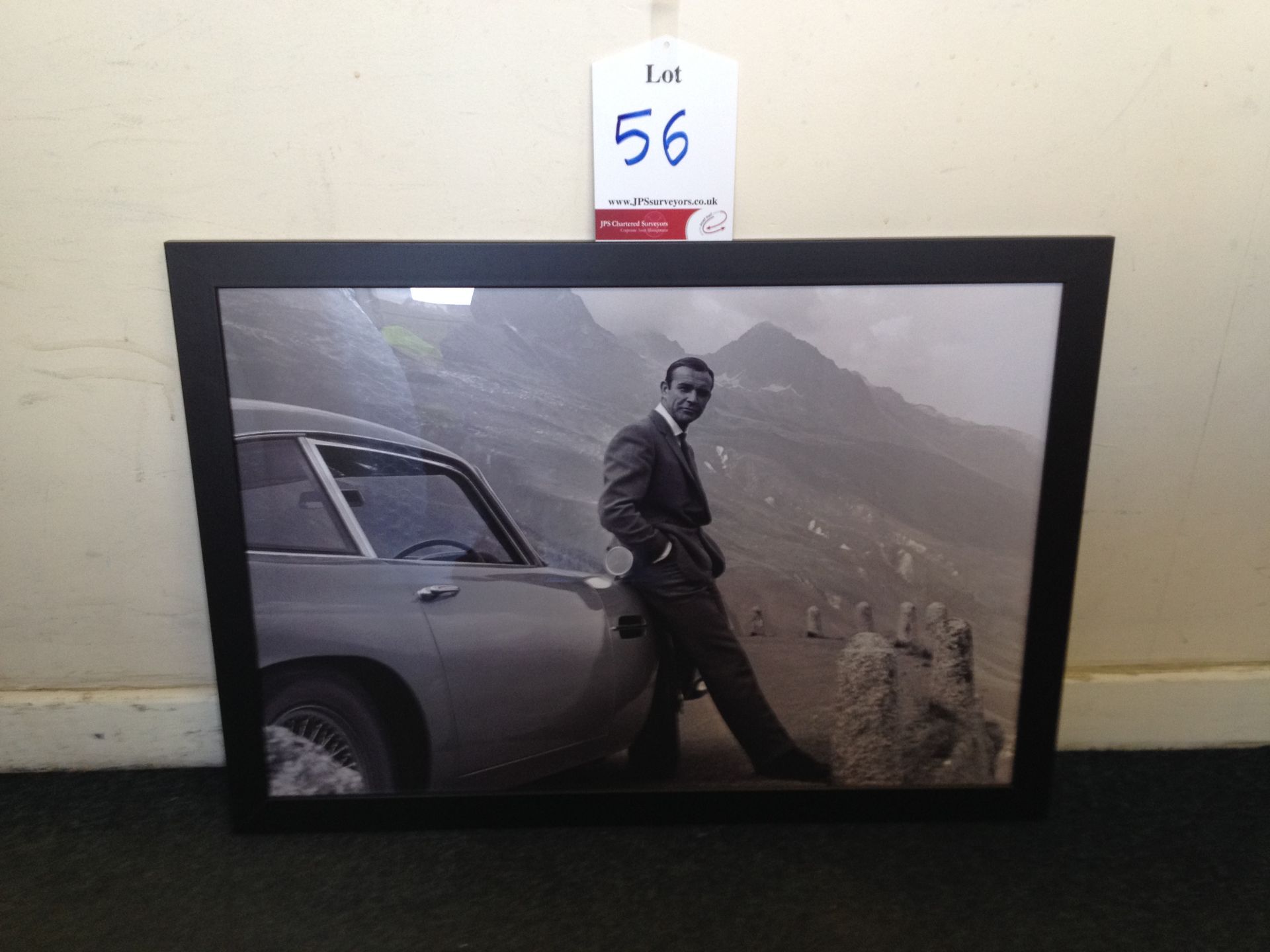 James Bond and DB5 Framed Print Size: 72 x 51cm