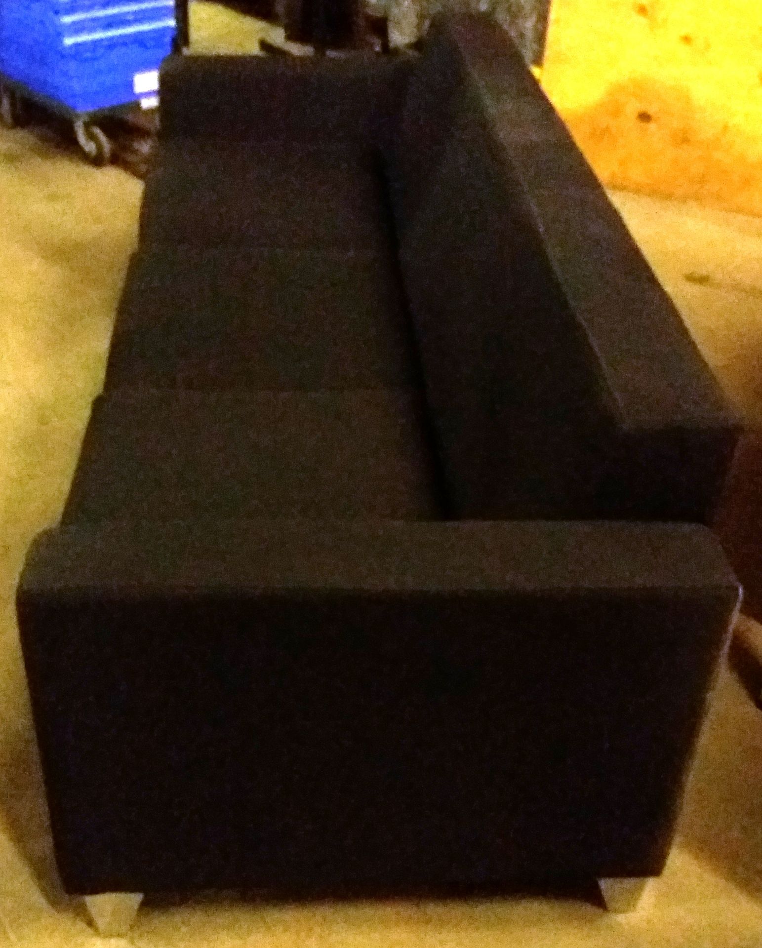 3 Seat Synergy Black Fabric Sofa - Image 8 of 10