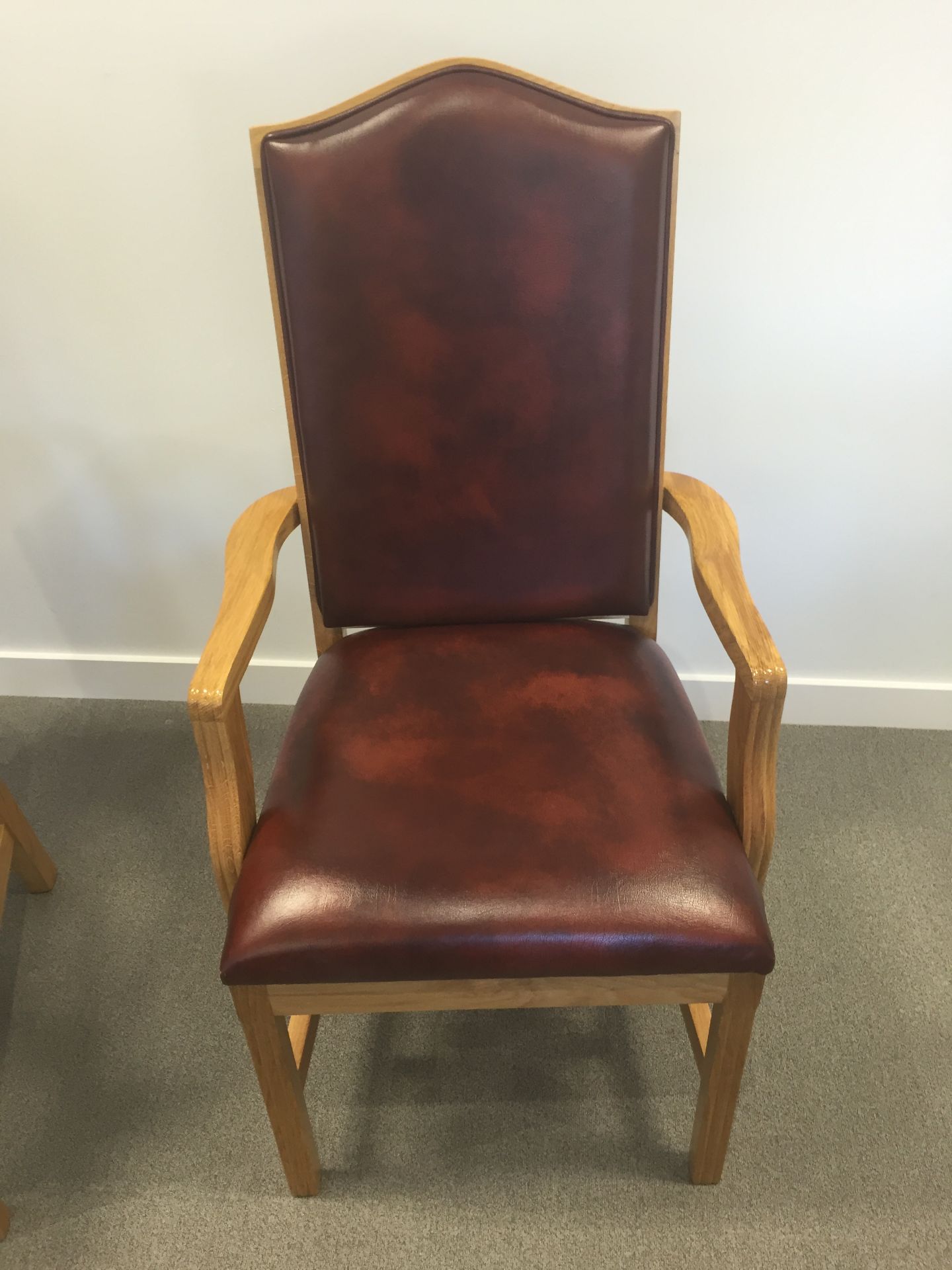 Boardroom Table 3.5m x 1.4m (dismantled) and 12 x M2 Mayfair armchairs to match light rust - Image 13 of 53