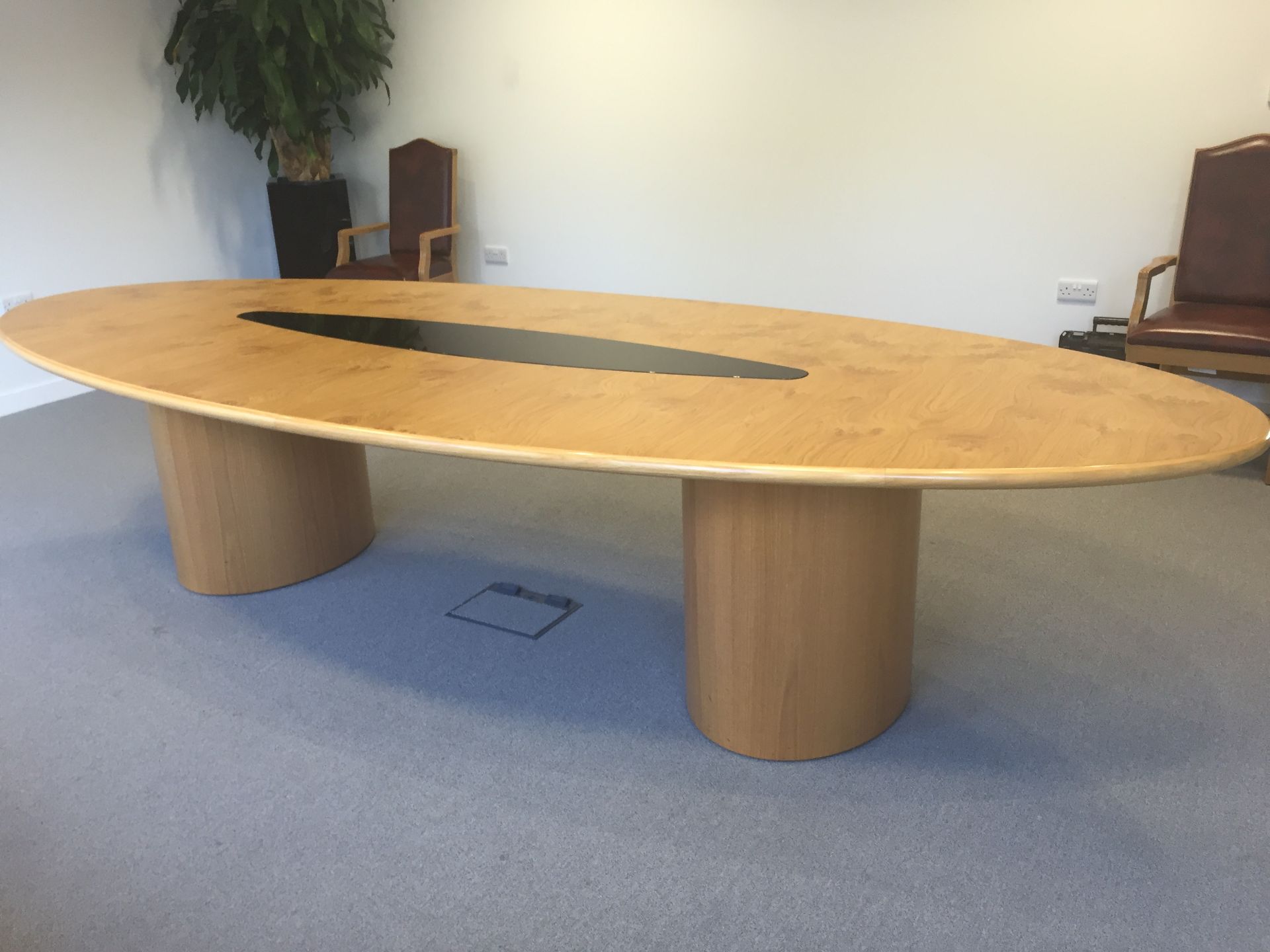 Boardroom Table 3.5m x 1.4m (dismantled) and 12 x M2 Mayfair armchairs to match light rust - Image 26 of 53