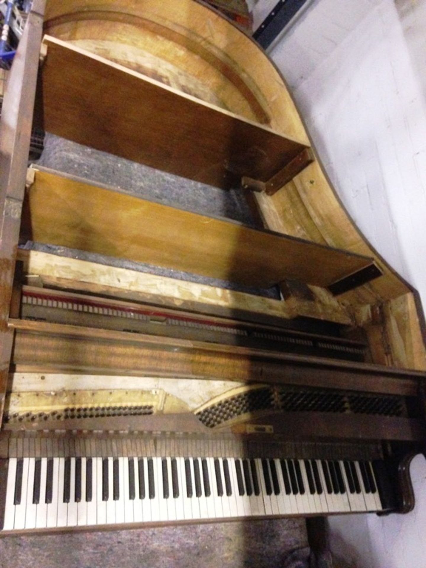 Distressed Grand Piano Bookshelves - Image 2 of 3