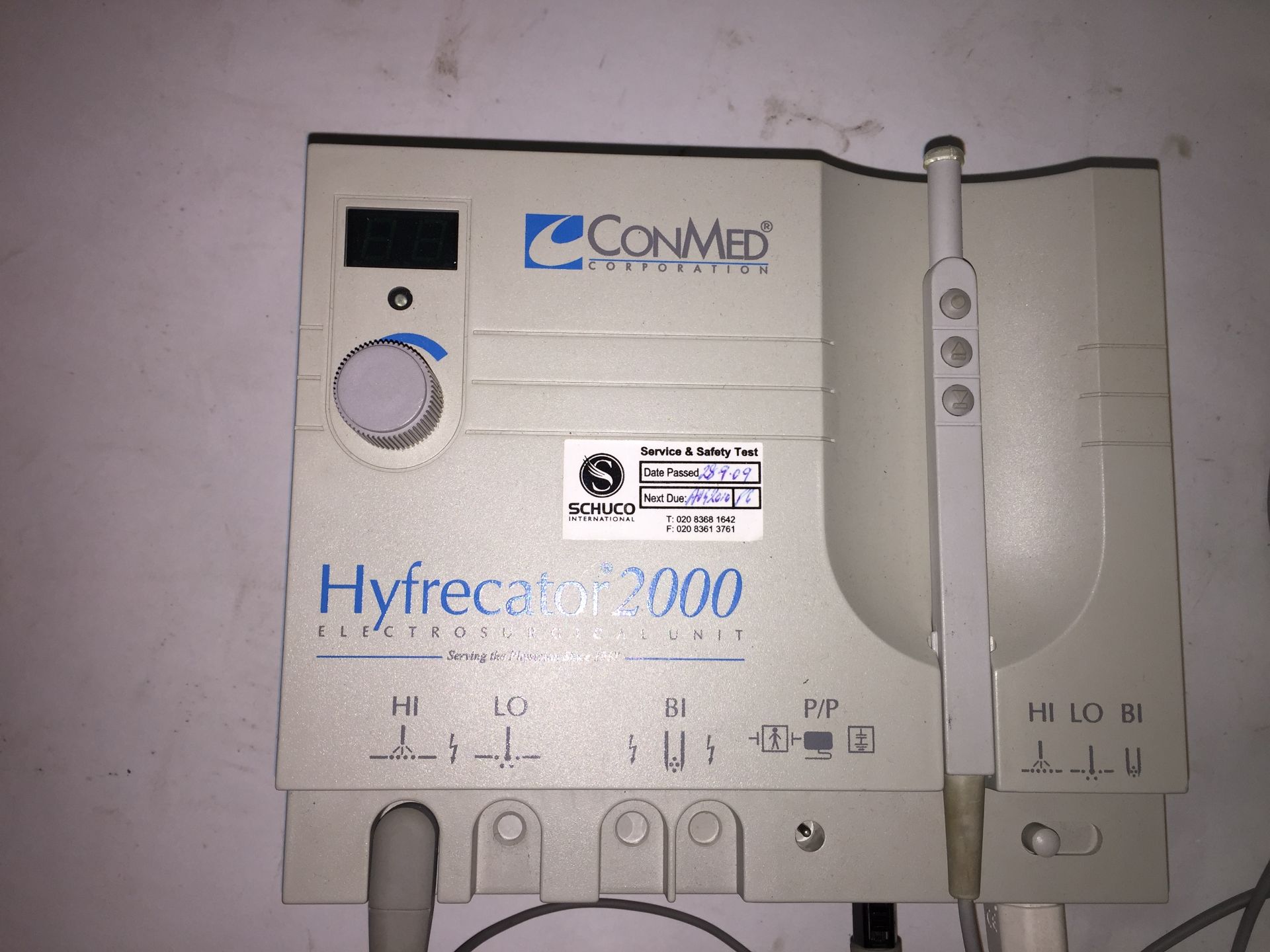 CONMED- Hyfrecator 2000, Electro surgical unit, Model: 7-900-230 - Image 3 of 4