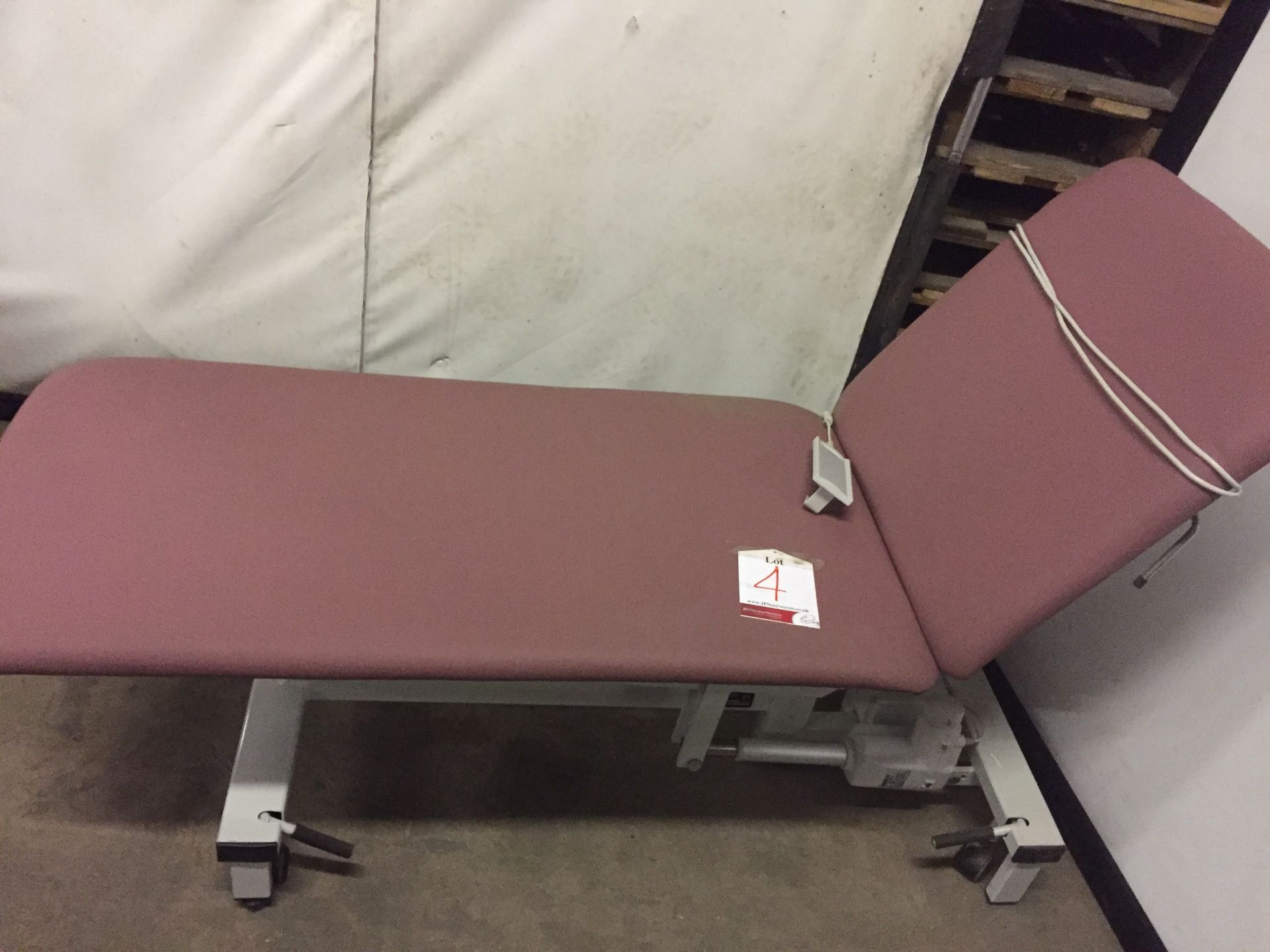 Plinth 2000. Red medical bed, 2 section bed. - Image 2 of 2