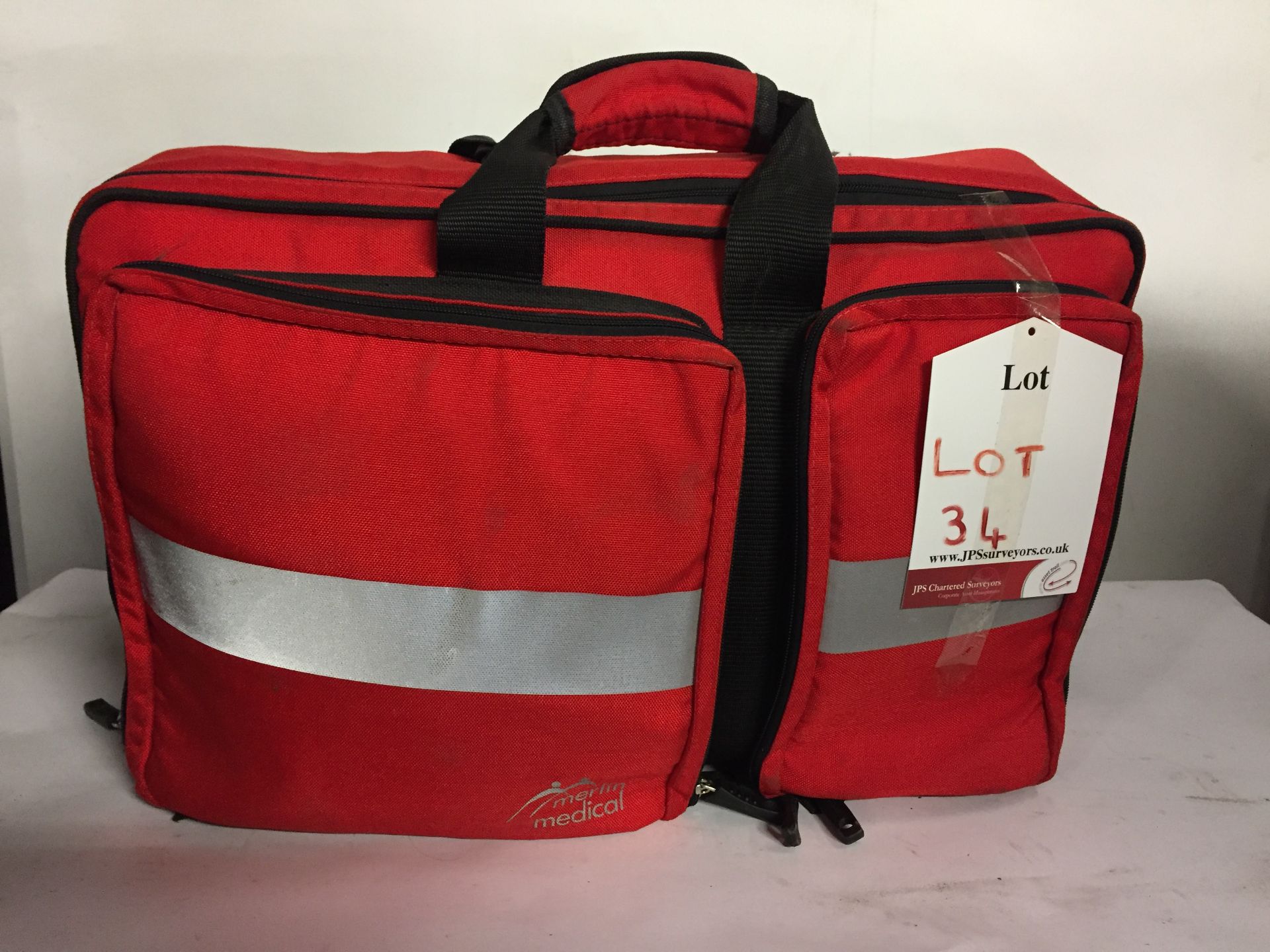 Merlin Medical bag set (Red) Bag consists of: Defibtech, Lifeline AED, etc. - Image 2 of 2