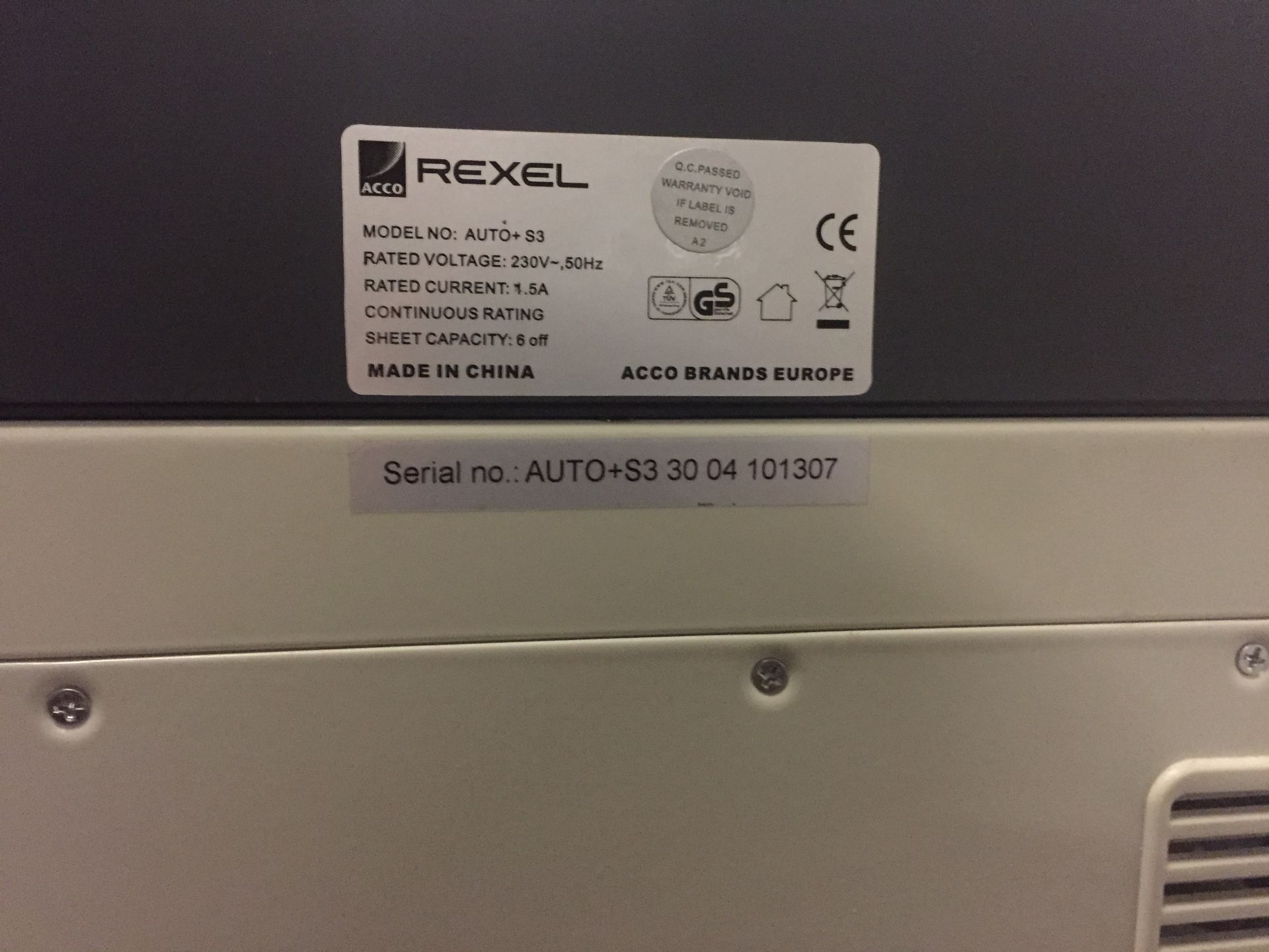 Rexel industrial shredder - Image 3 of 3