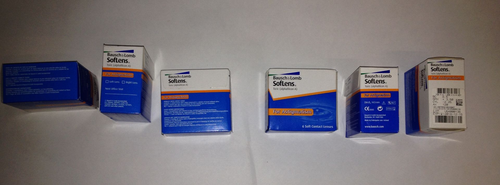 45 x 6 x Bausch & Lomb Softlens Toric (alphafilicon A) For Astigmatism contact lenses - Image 2 of 2