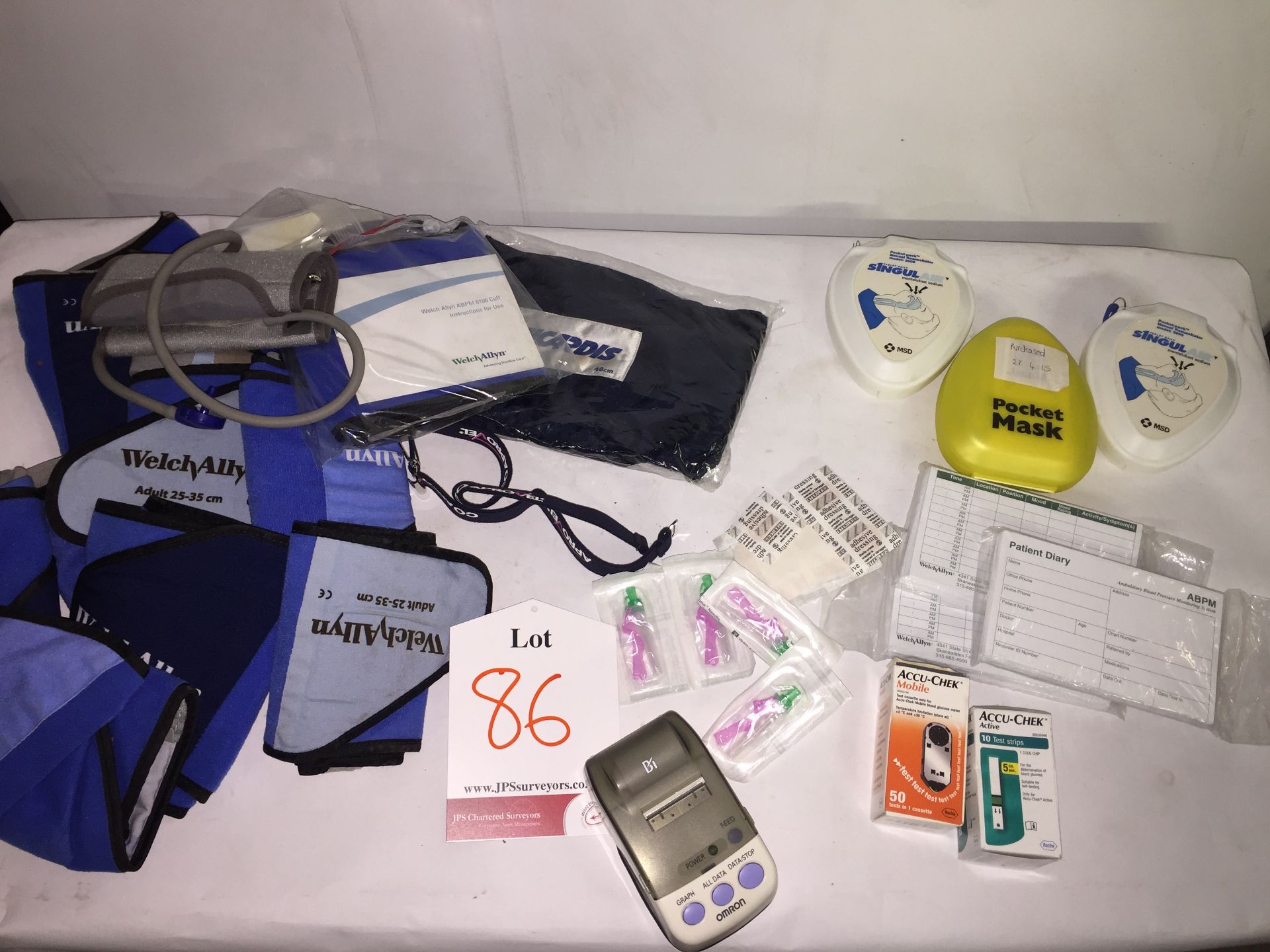 MIX LOT | Laerdal Pocket mask resuscitator | resuscitator | test strips | pressure monitor arm strip