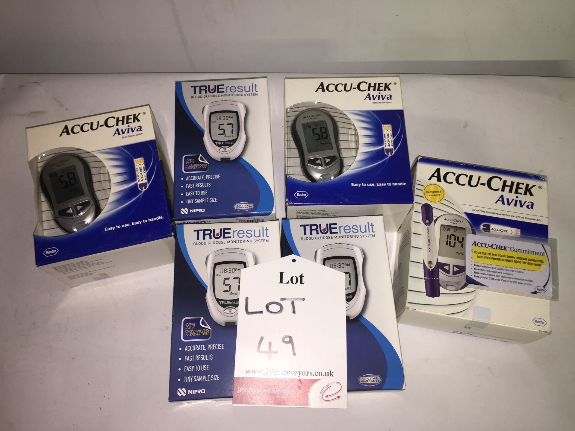 5 x Accu-check Aviva, blood glucose monitoring systems - Image 2 of 2