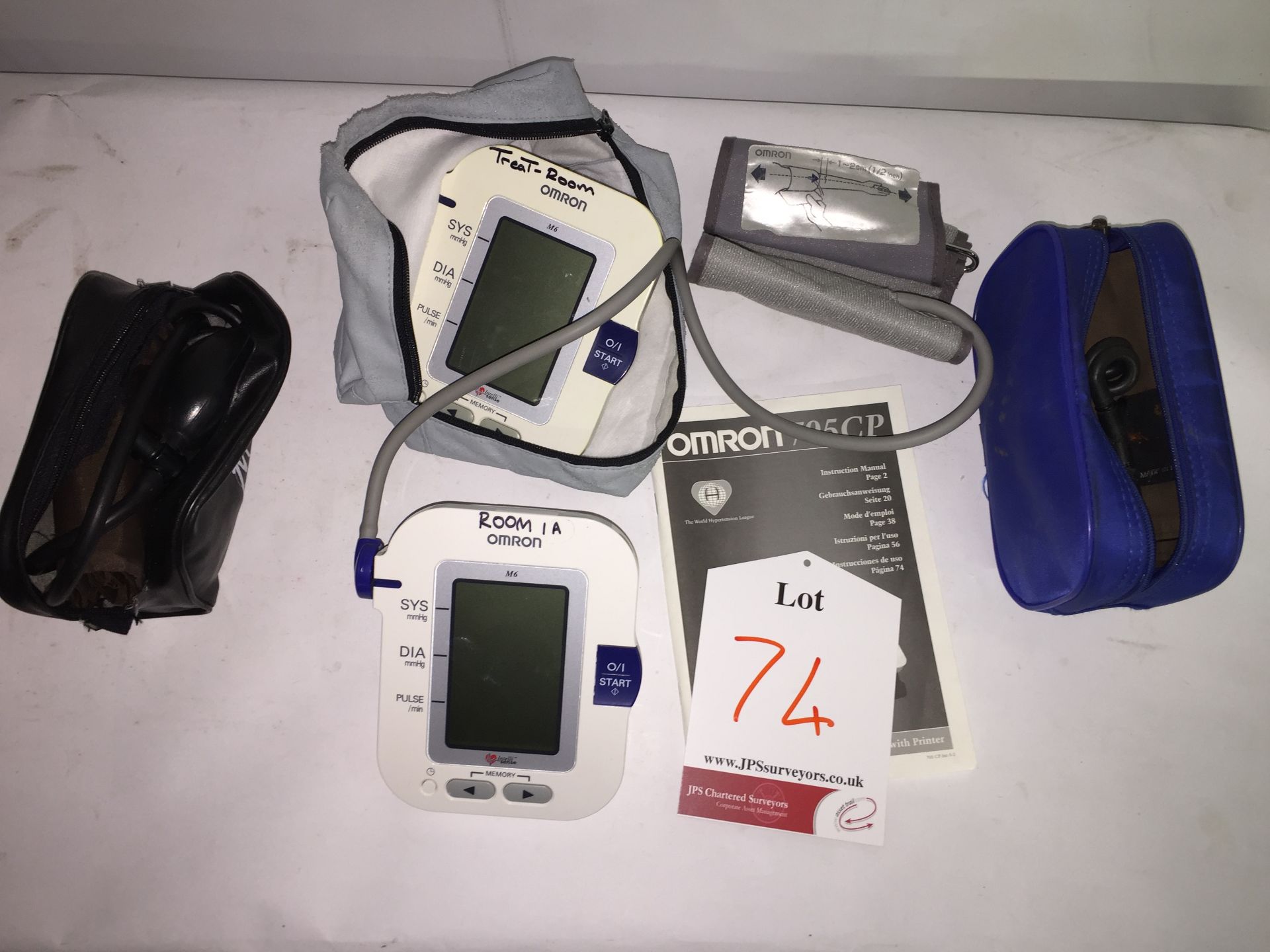 6 Omron blood pressure monitor, Model M7