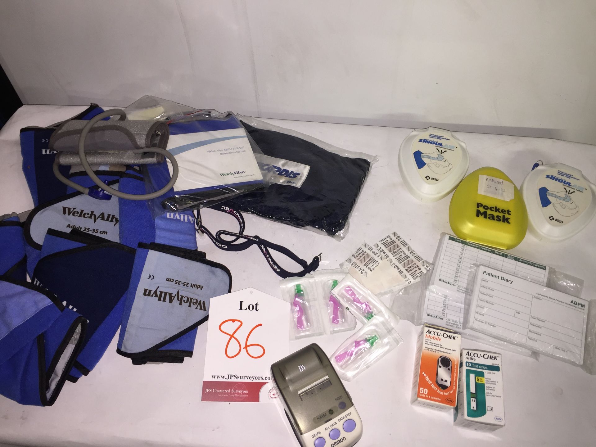 MIX LOT | Laerdal Pocket mask resuscitator | resuscitator | test strips | pressure monitor arm strip - Image 2 of 2