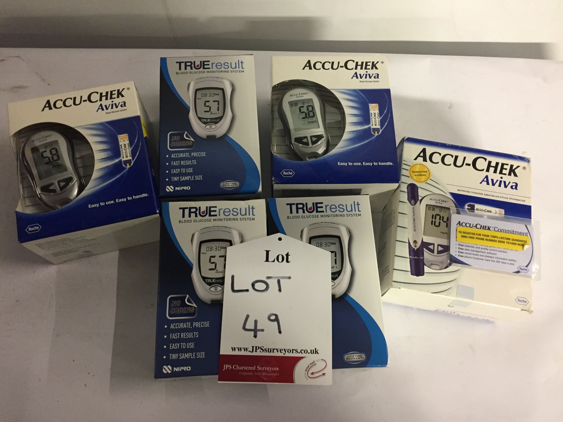 5 x Accu-check Aviva, blood glucose monitoring systems