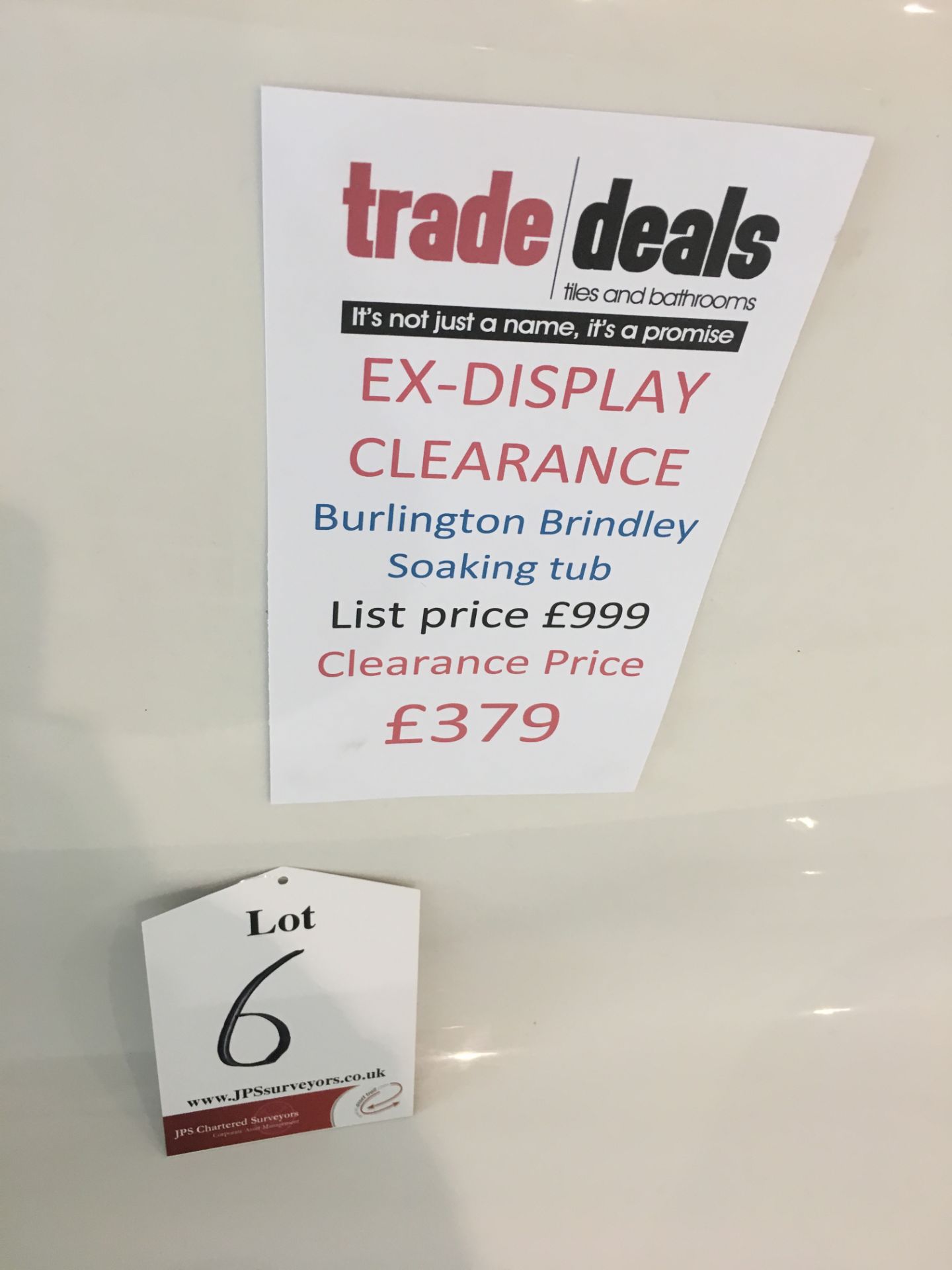 Burlington Brindley soaking tub (168cmx74cm)Reduced to £379 - Image 3 of 3