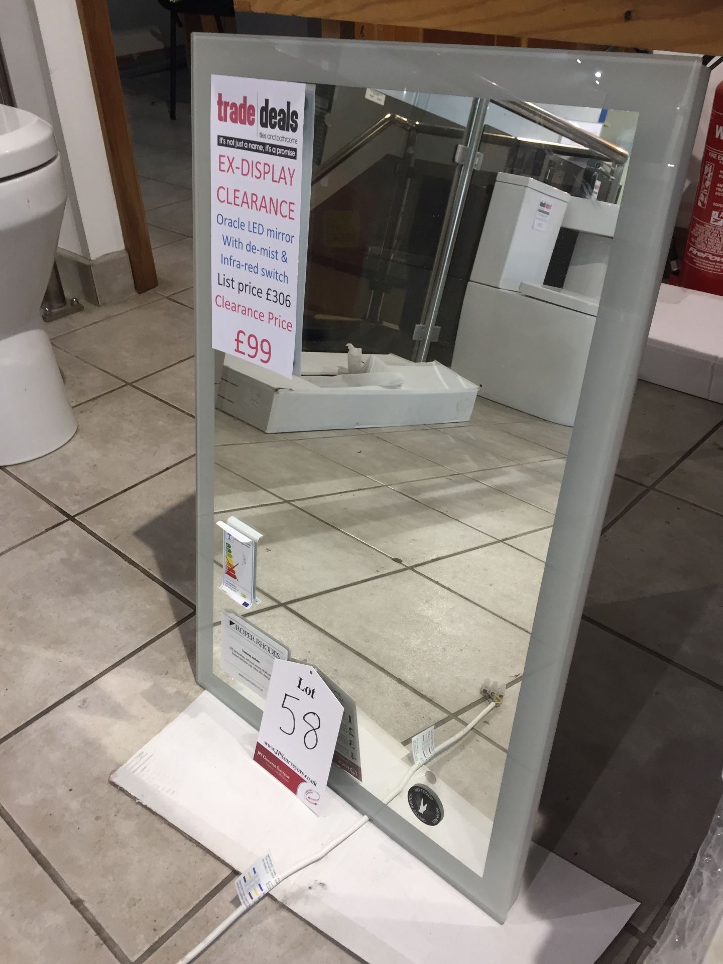 Oracle LED mirror w/ de-mist & infrared switch (450x700mm) £300 reduced to £99 - Image 2 of 2