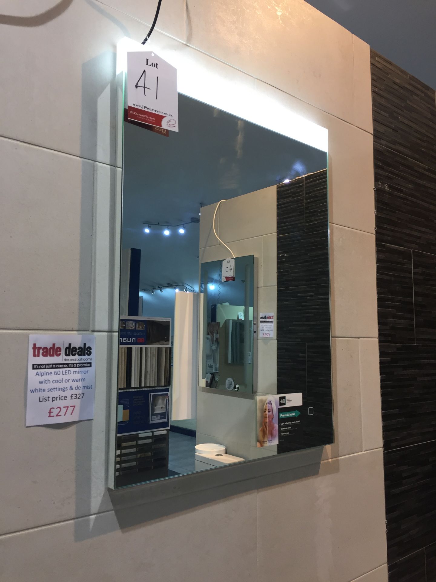 Alpine white 60 LED mirror w/ cool or warm settings & de-mist £327 reduced to £277