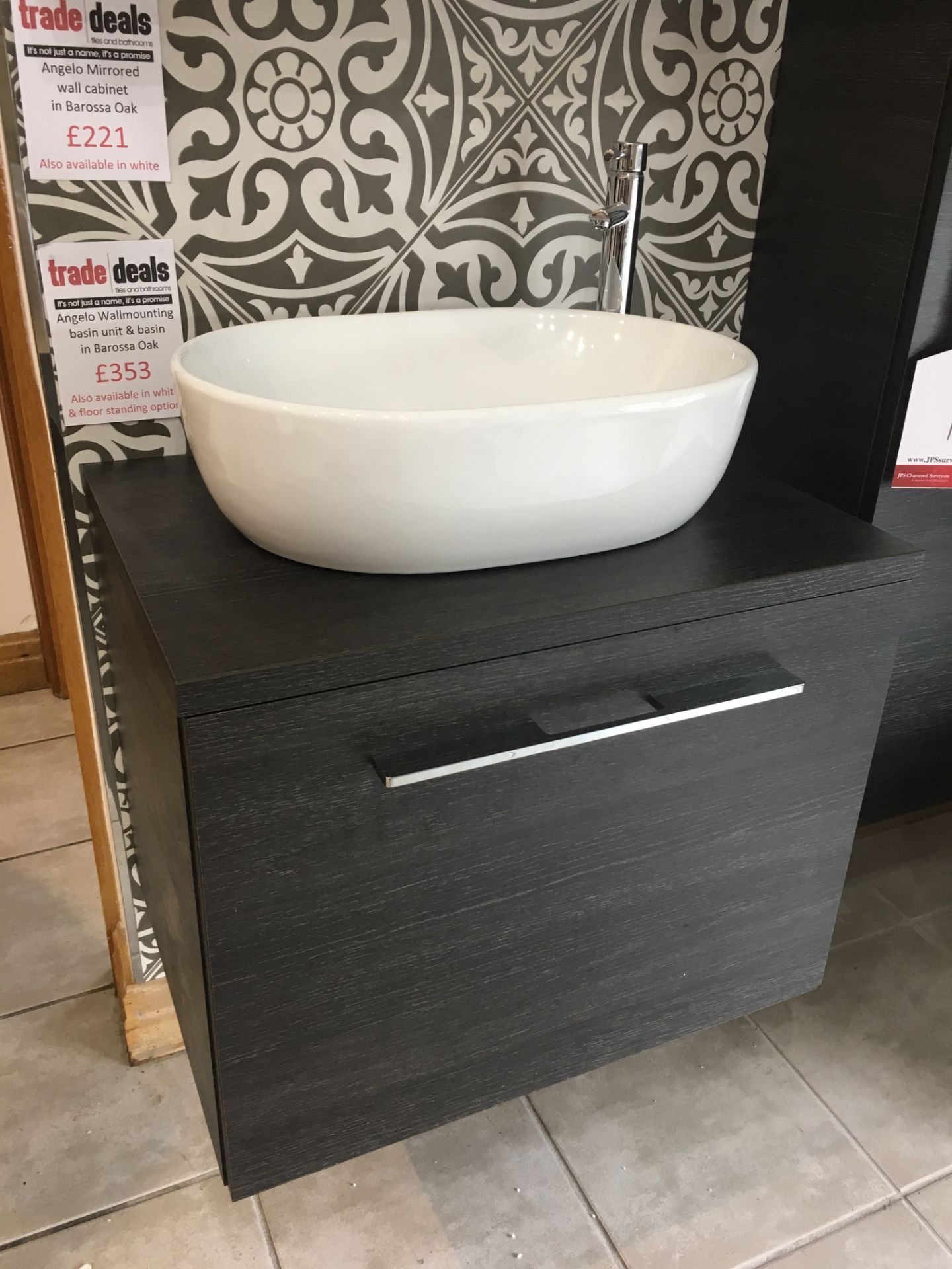 Angelo Toilet sink unit w/ wall mounted storage unit & mirror in Barossa OakTotal RRP - £1,019 - Image 2 of 10