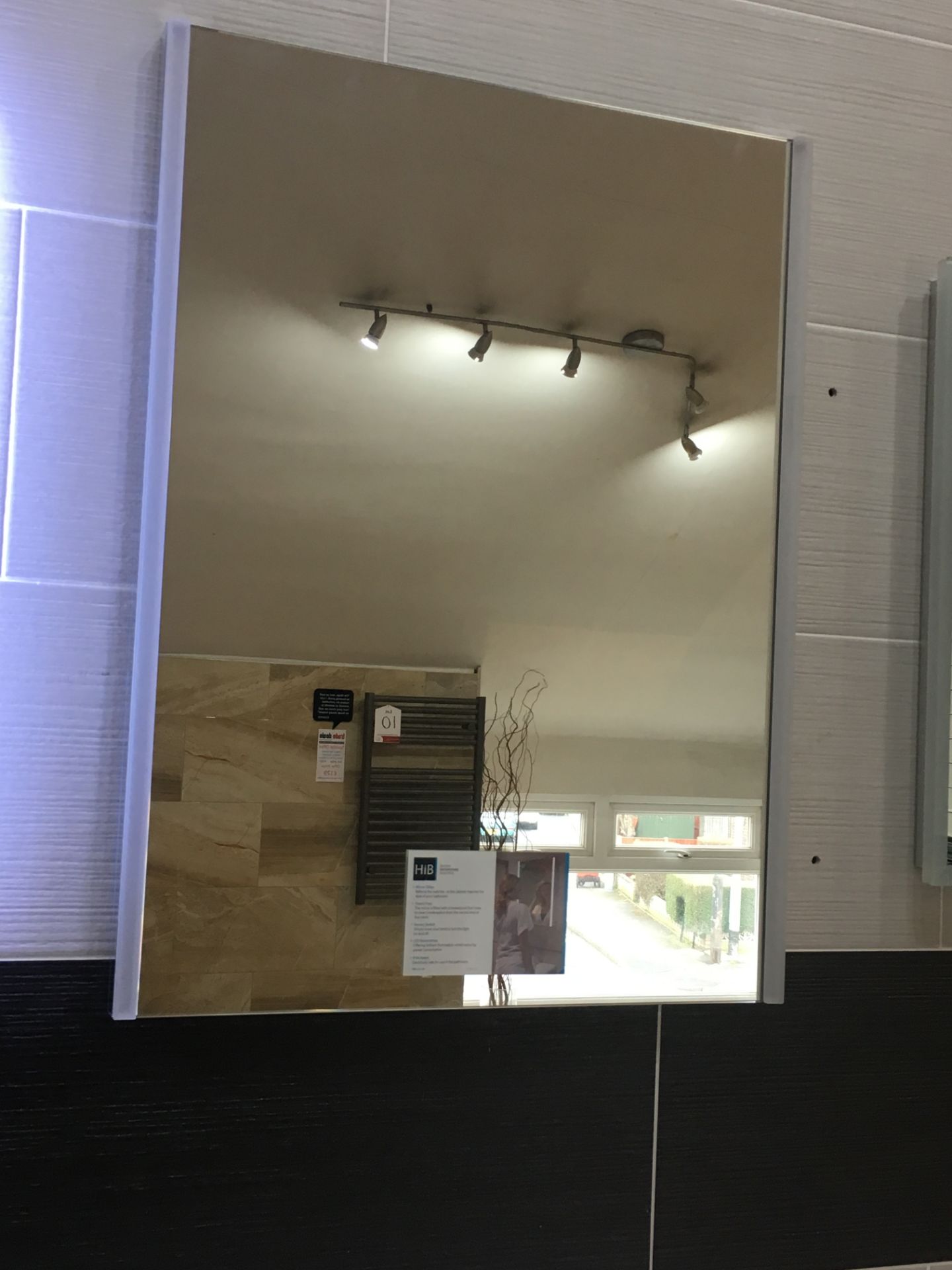 Wall mounted 600mm HIB Novom vanity unit & mirror (800x600mm) - Image 2 of 4