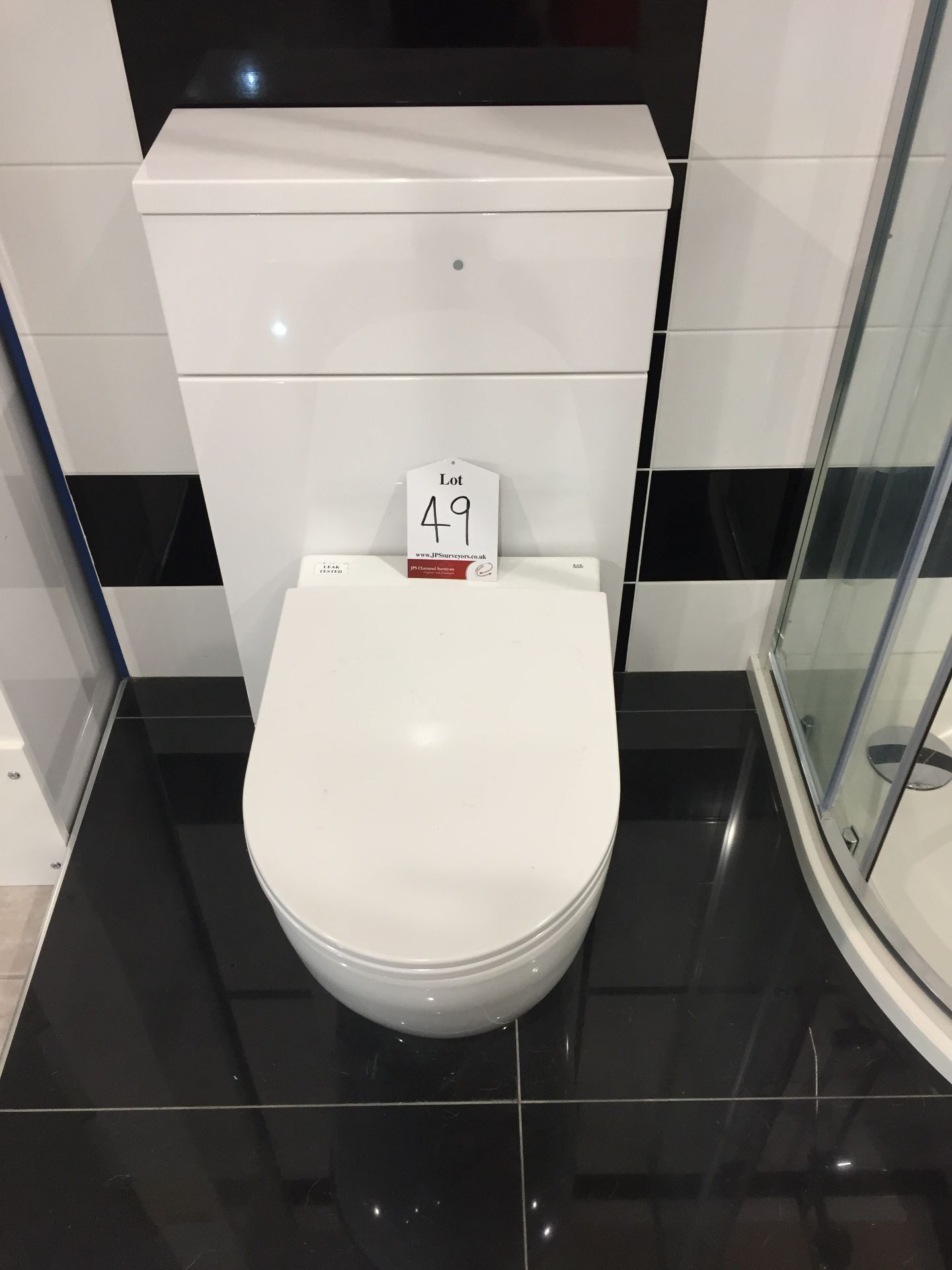 White gloss 500mm WC unit w/ Pan & seat