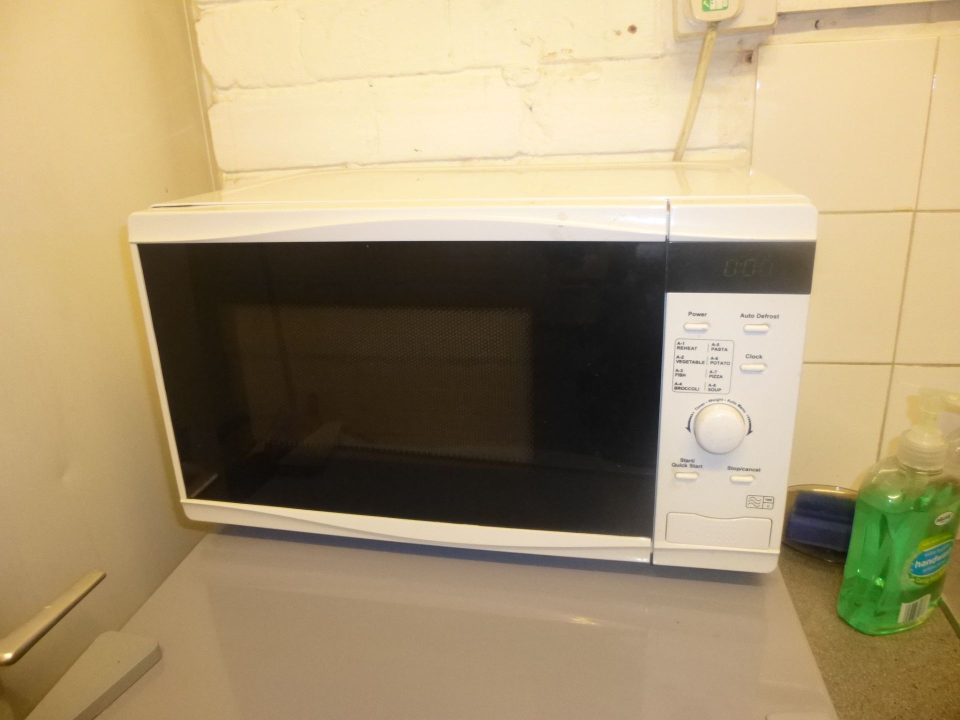 Under counter refrigerator, Microwave oven, kettle, toaster, Husky glass fronted fridge - Image 2 of 4