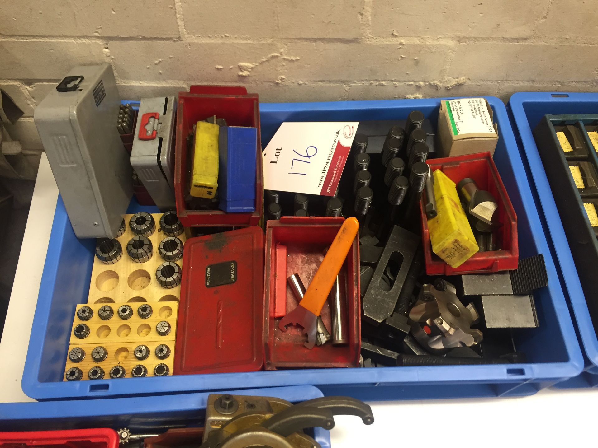 Various machine tooling, clamp blocks, etc. in 1 crate