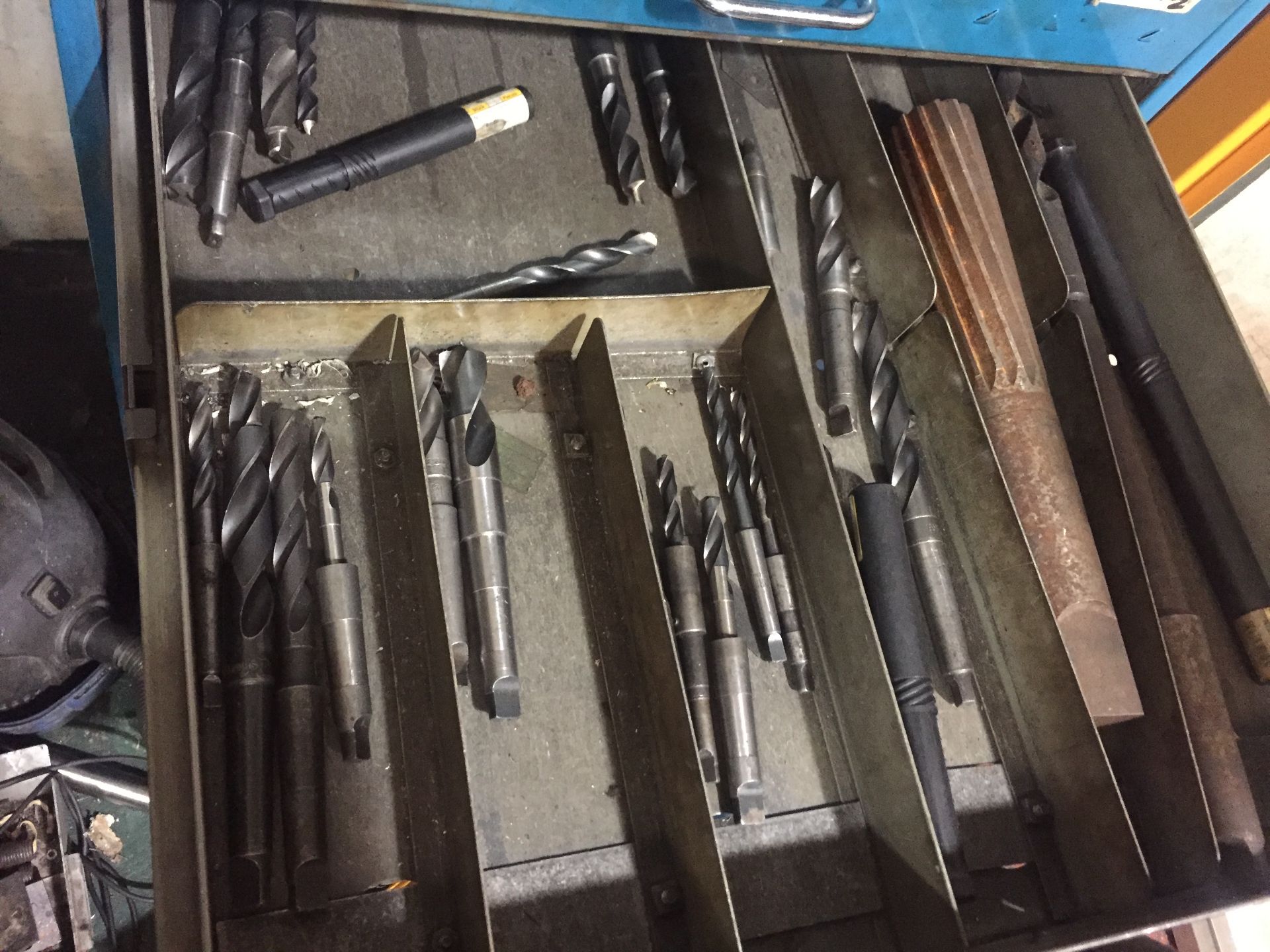 12 drawer tool cabinet containing reamers, drills, etc. - Image 3 of 14