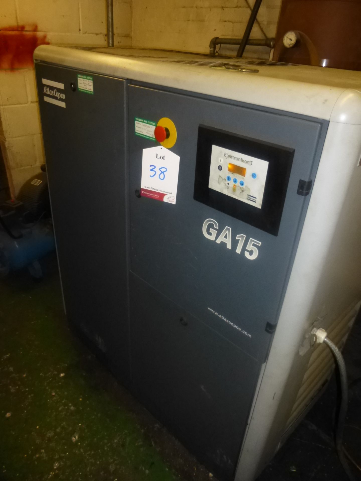 Atlas Copco GA15 packaged air compressor