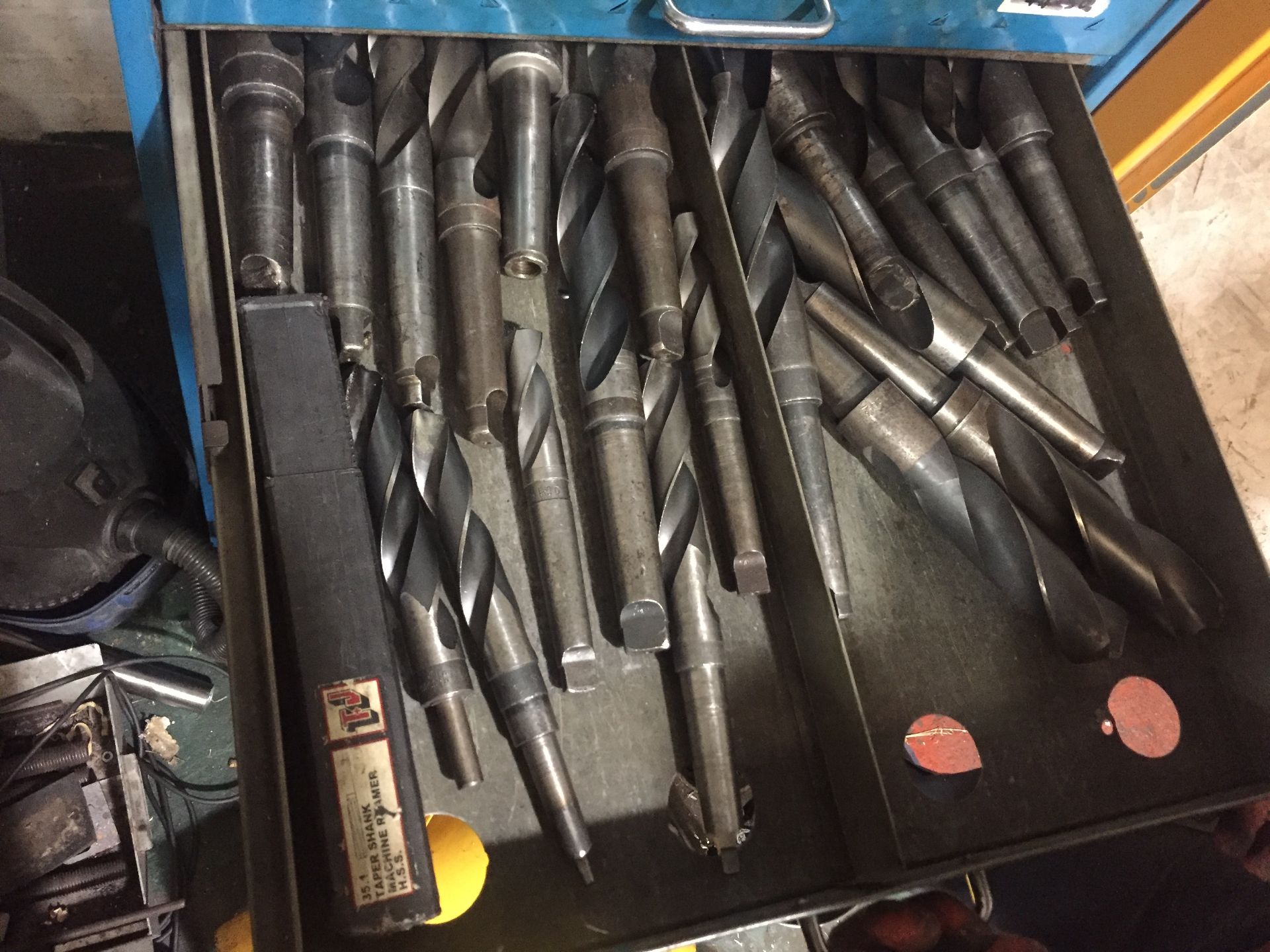 12 drawer tool cabinet containing reamers, drills, etc. - Image 5 of 14