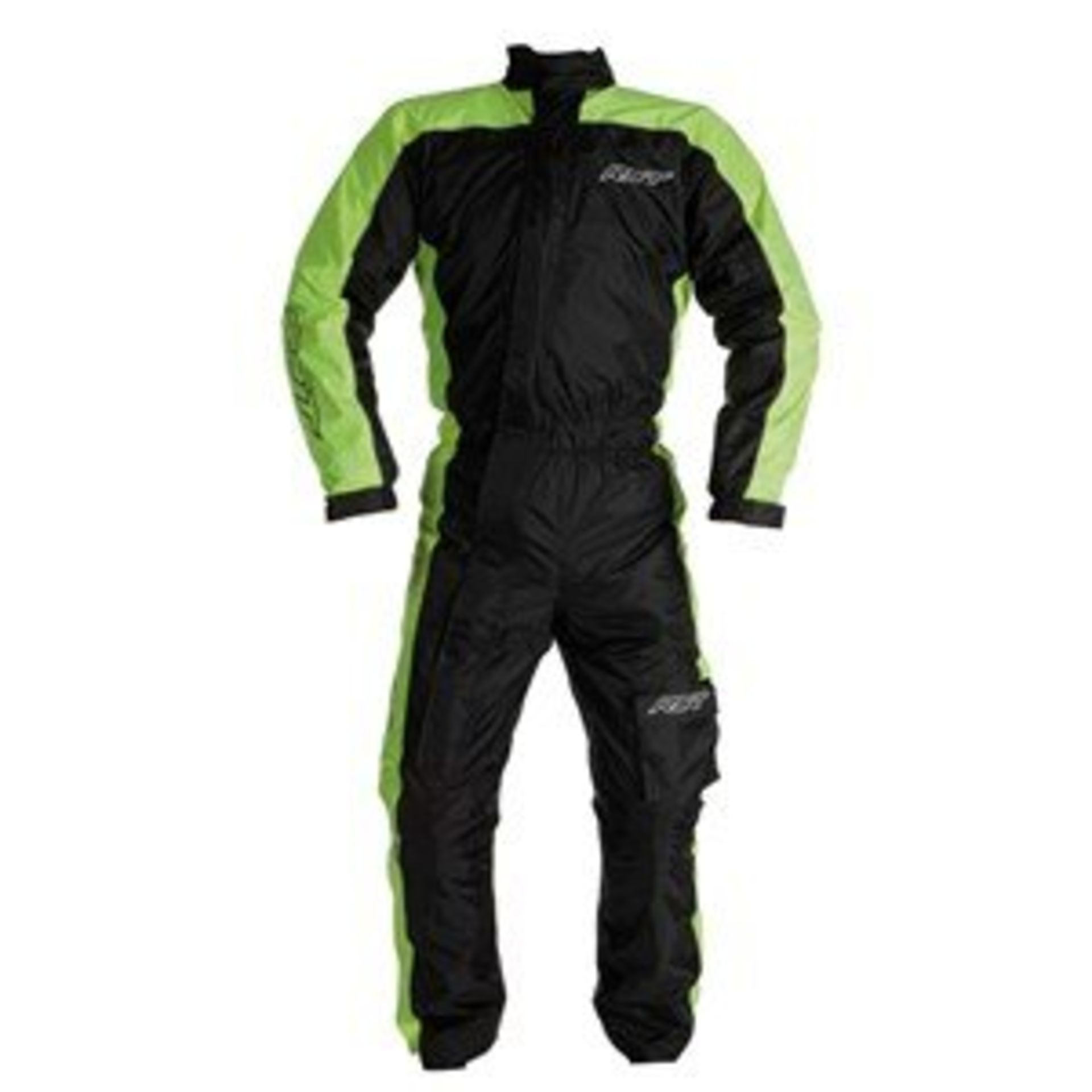 2 x RST Waterproof Motorcycle Over Suit For Leathers | Black/Safety Yellow | Size: L | RRP£100