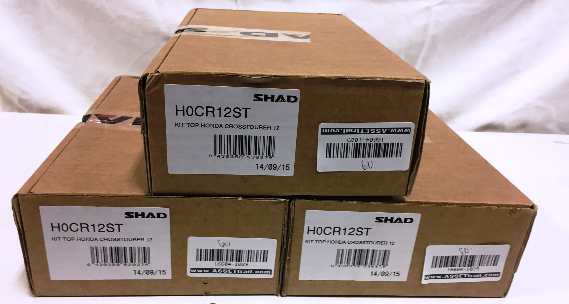 3 x Shad Top Case Fitting Kit for Honda Crosstourer |H0CR12ST| Black | RRP£19.99 each