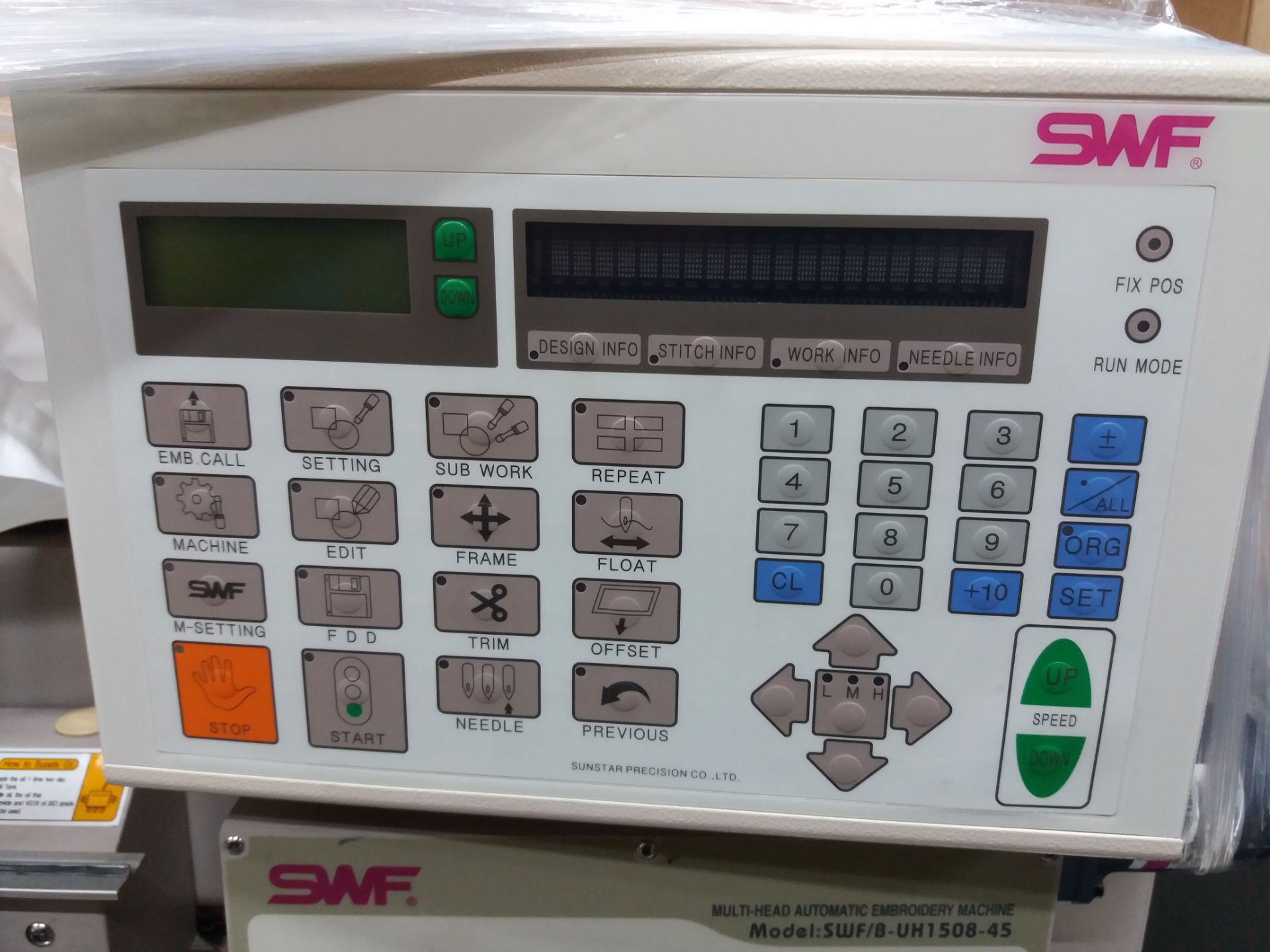 SWF 8 Head Embroidery Machine Model: SWF/B-UH1508-45 - Image 6 of 8