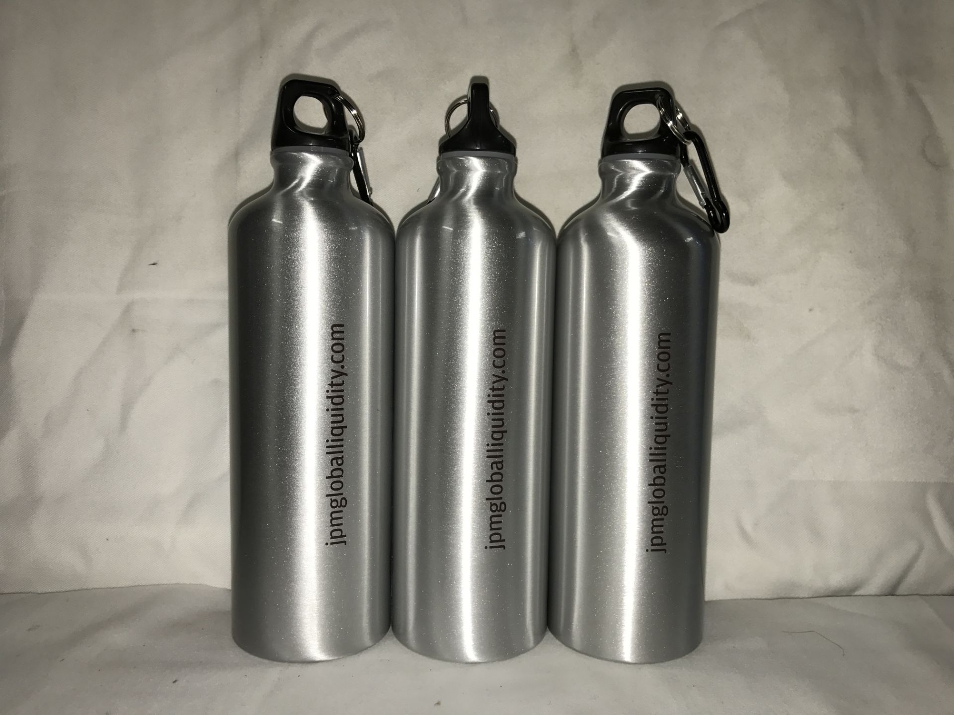 60 x Silver Metal Water Bottles