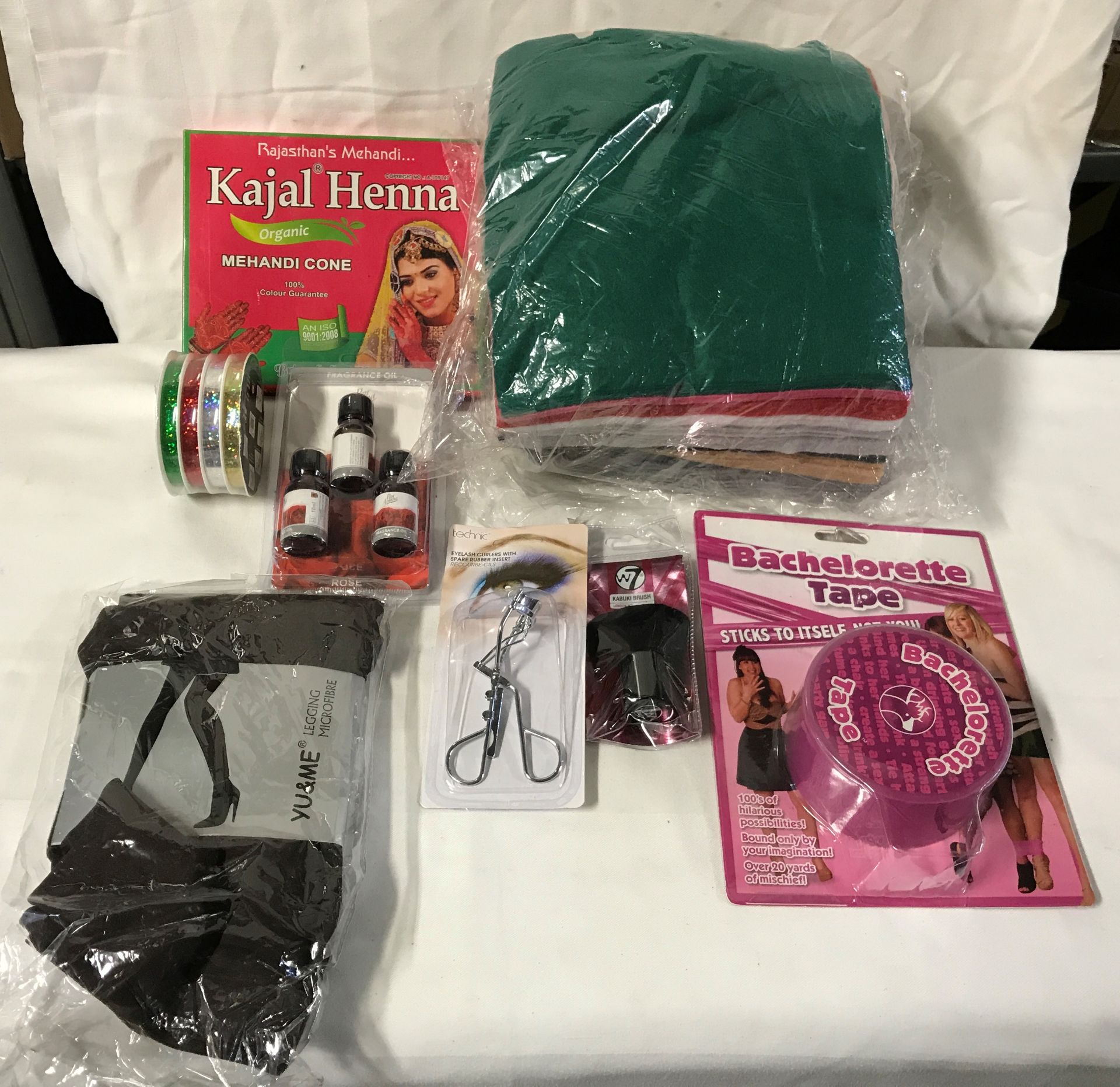 3 x Boxes of Various Goods - Tights, Make-Up Accessories, Napkins & More