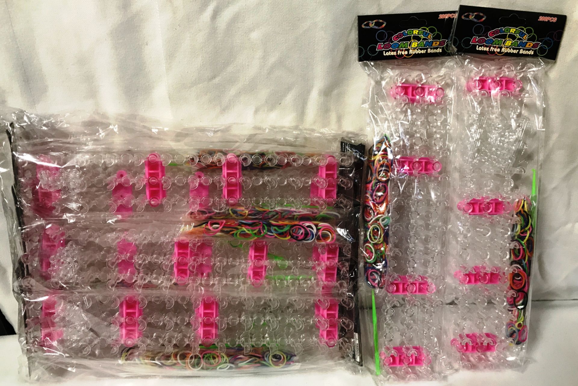 Large Quantity of Loom Band Sets - 200 pieces each