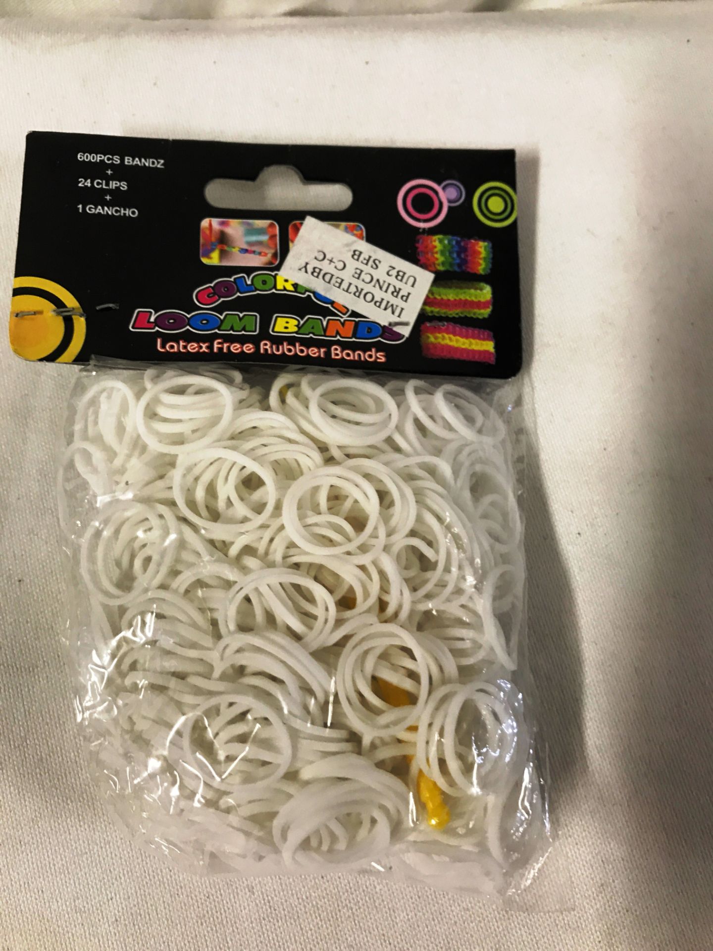 80 x Packs of White Loom Bands - Individual Packs of 600 - Image 2 of 2
