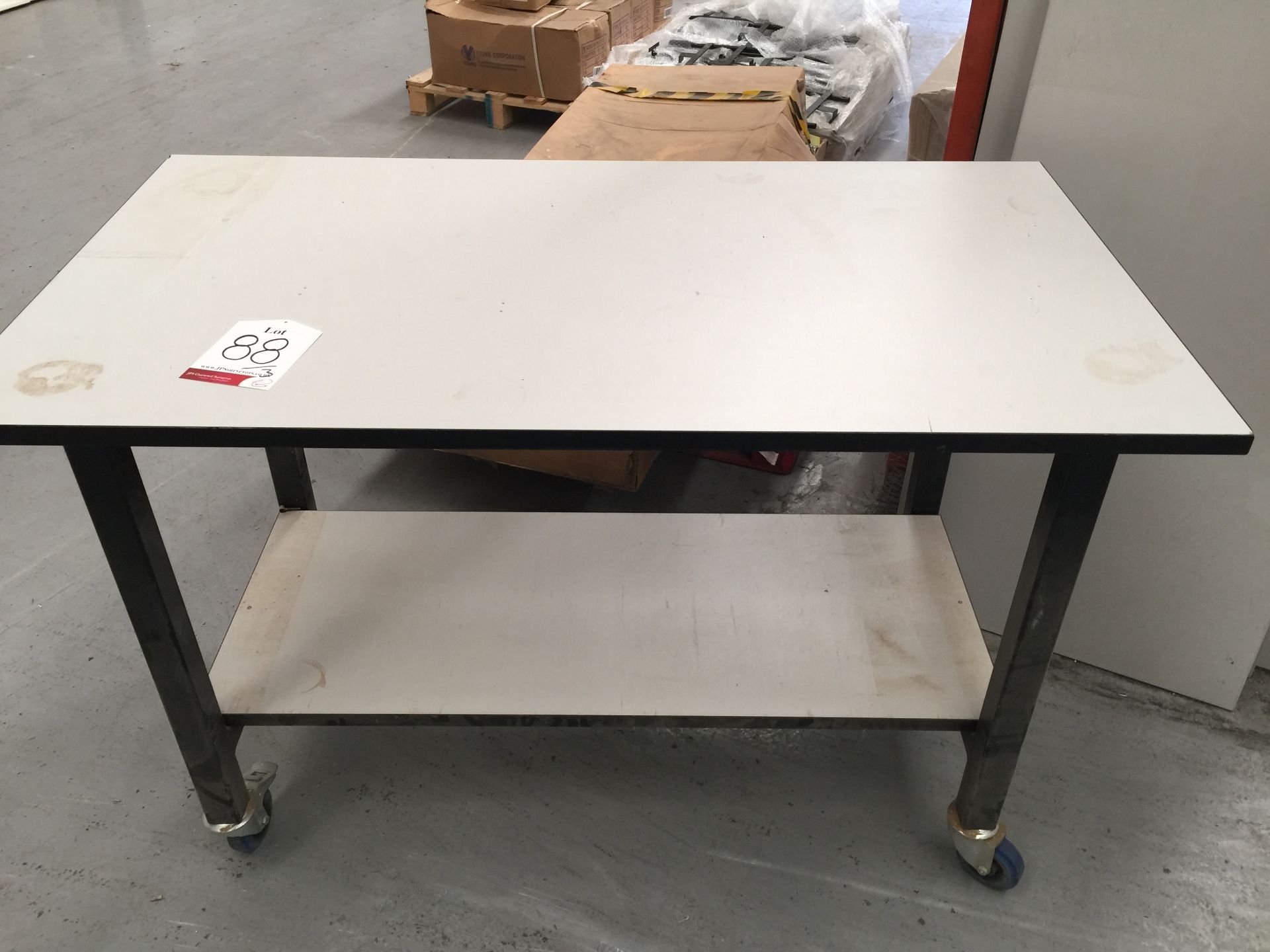 3 x Mobile Work Tables - Image 2 of 2