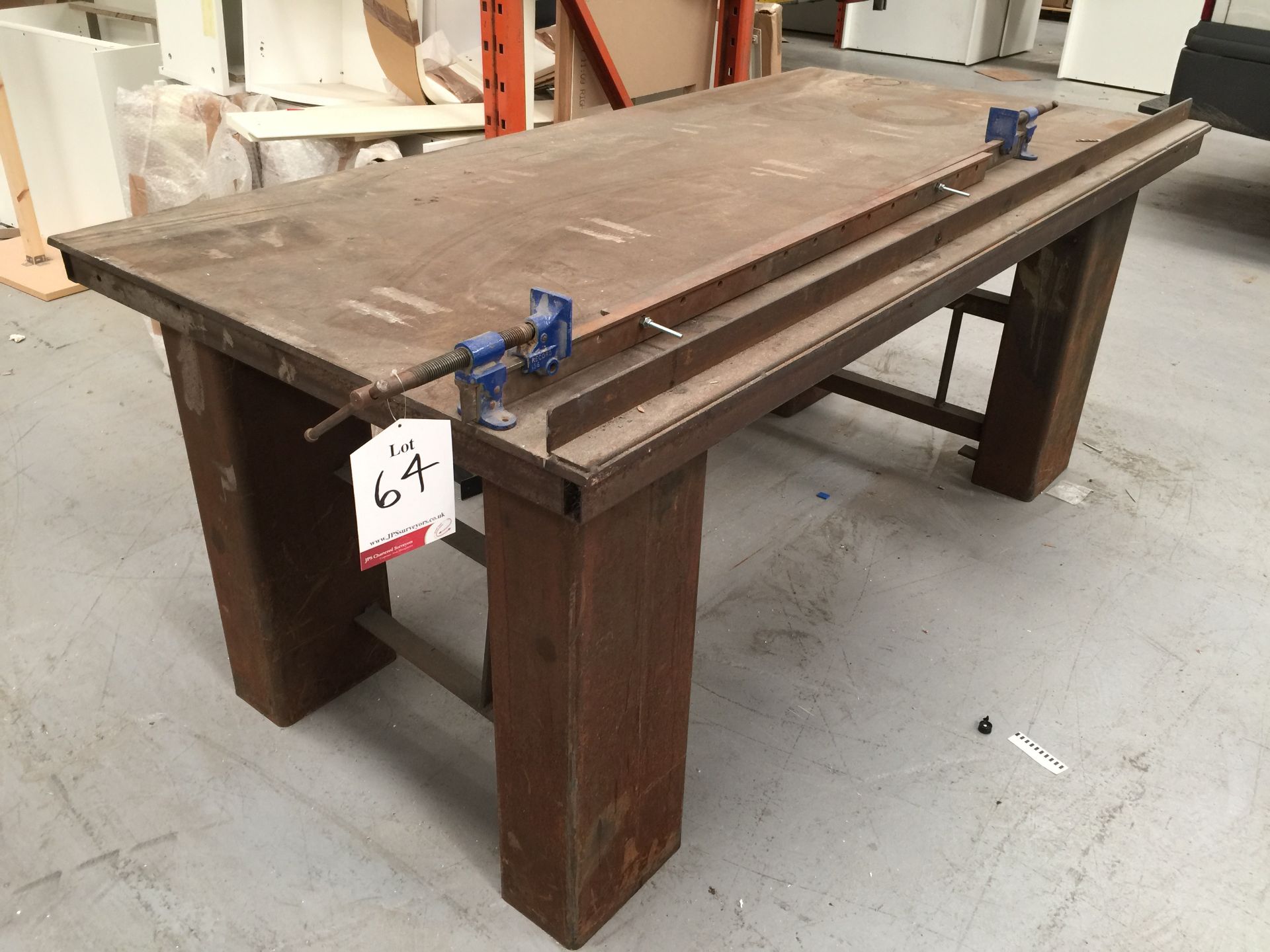 Fabricated Steel Bench with Vice | 200 x 100 - Image 2 of 2